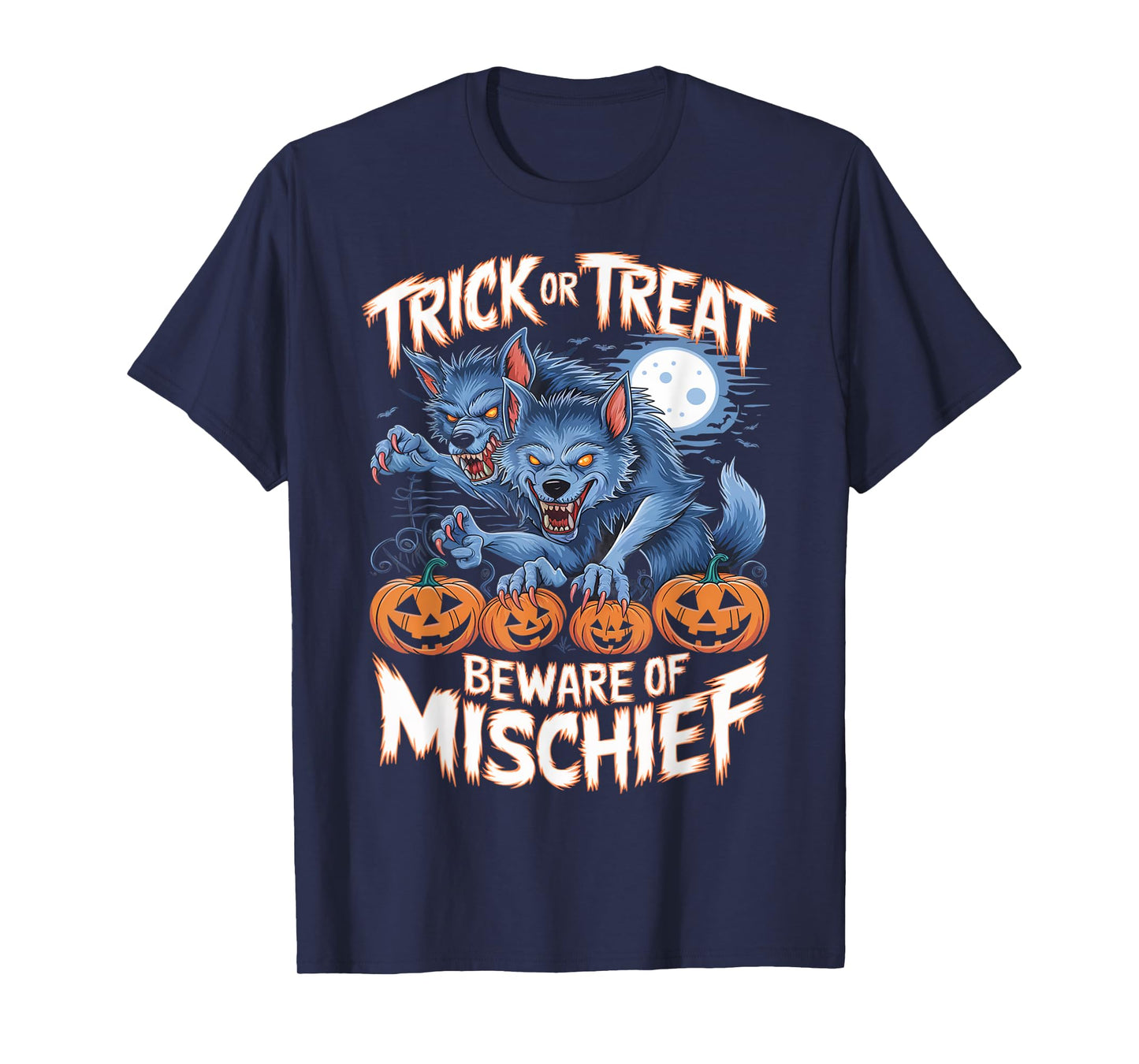 Vintage Horror Werewolf Halloween T-Shirt