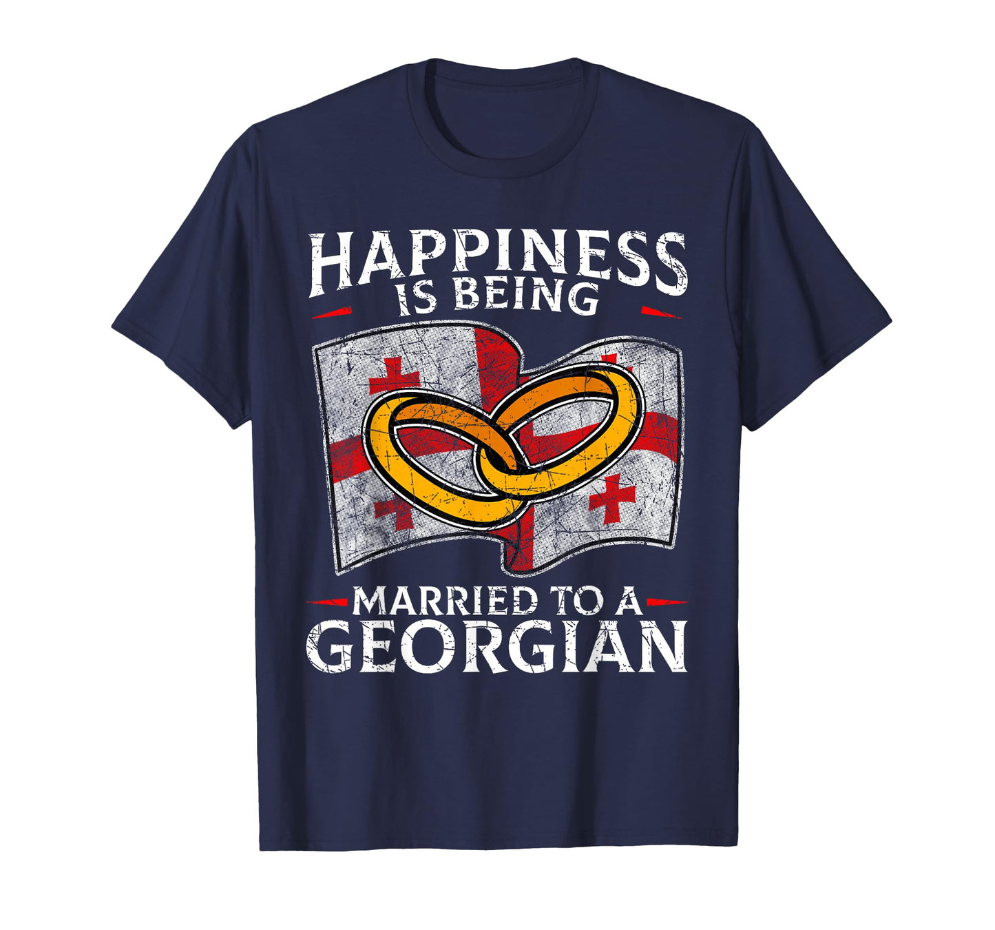 Georgian Marriage Georgia Married Heritage Culture Flag T-Shirt