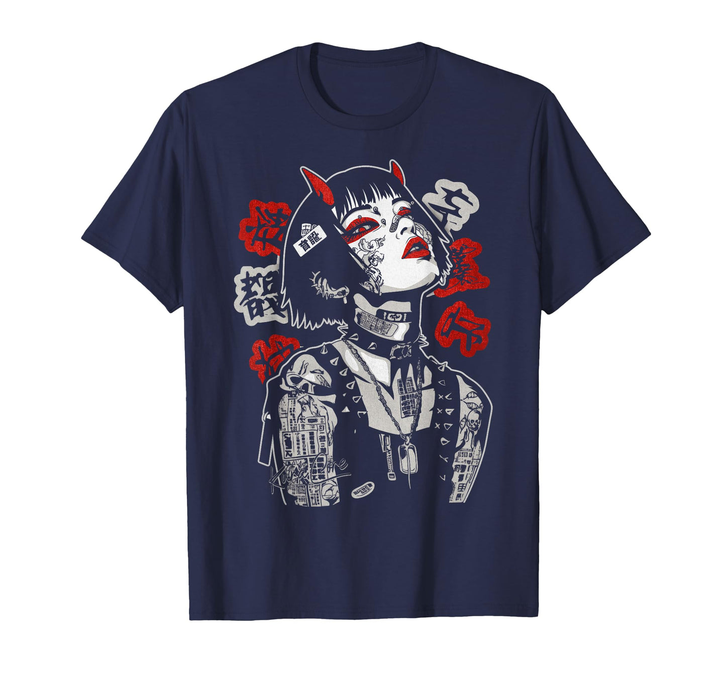 Japanese Streetwear Cyberpunk Y2K Techwear Retro Manga Anime T-Shirt