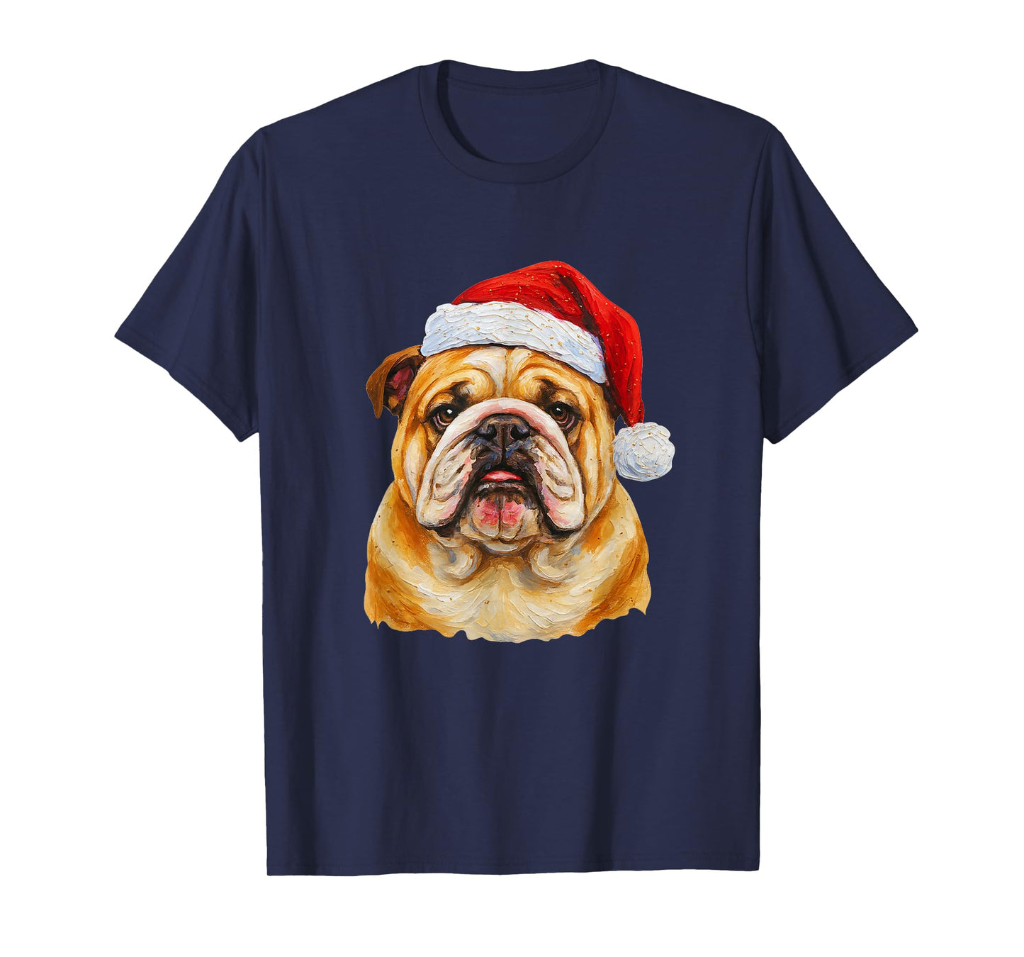 Santa English Bulldog Christmas English Bulldog Dog Mom T-Shirt