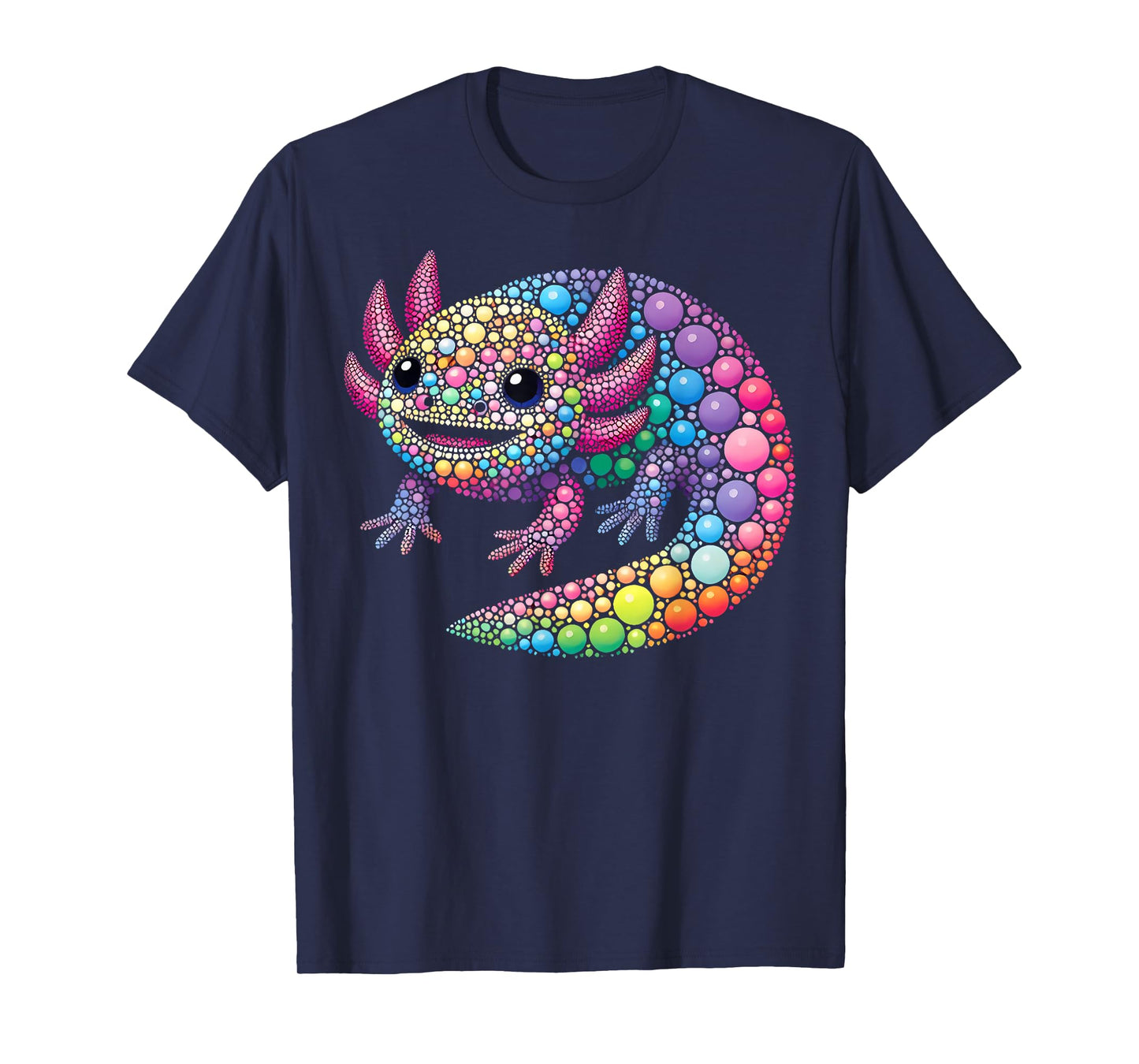 Happy Dot Day Colorful Polka Dot Cute Axolotl Boys Girls Kid T-Shirt