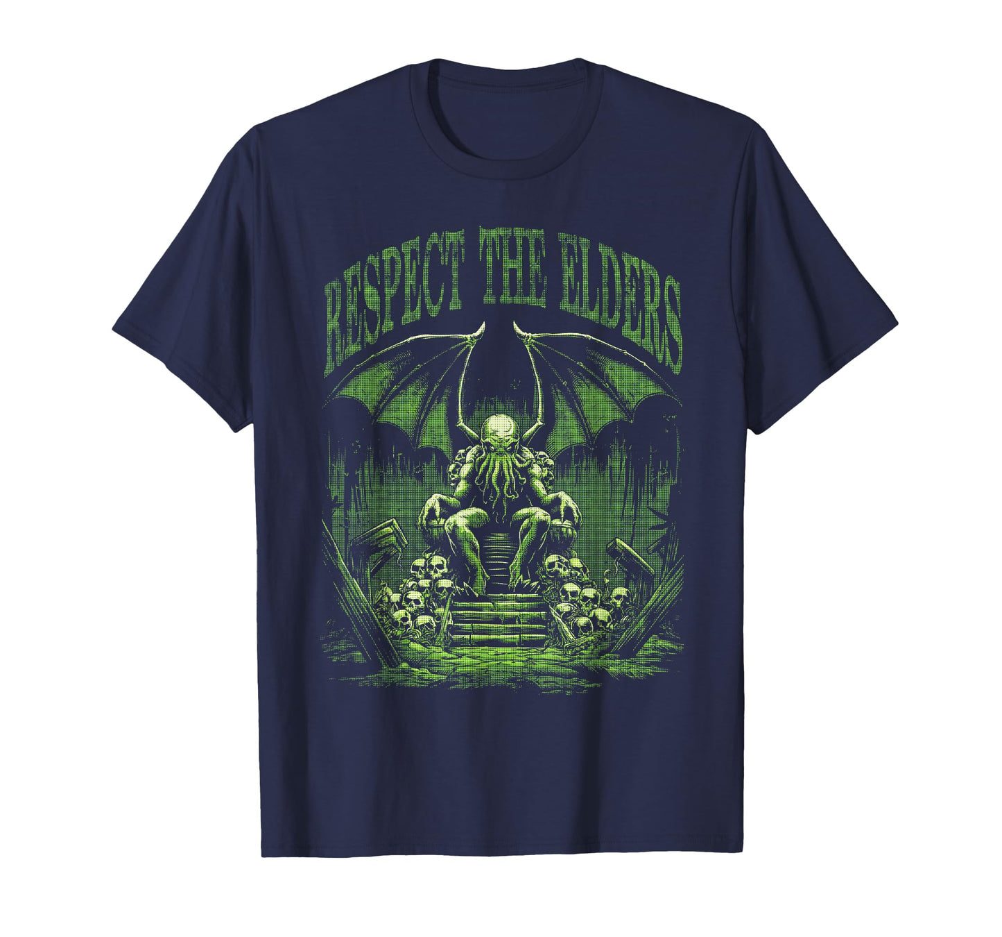 Cthulhu, Respect The Elders, Halftone Gothic Cthulhu T-Shirt