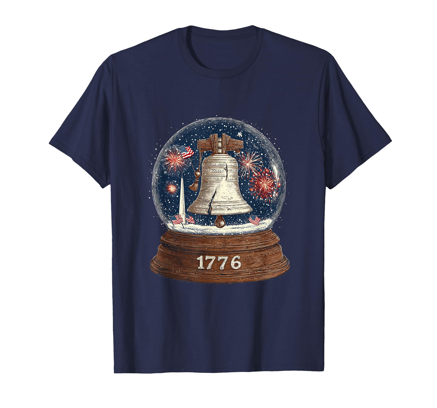 Amazing 1776 Bell in Snow Globe Look T-Shirt