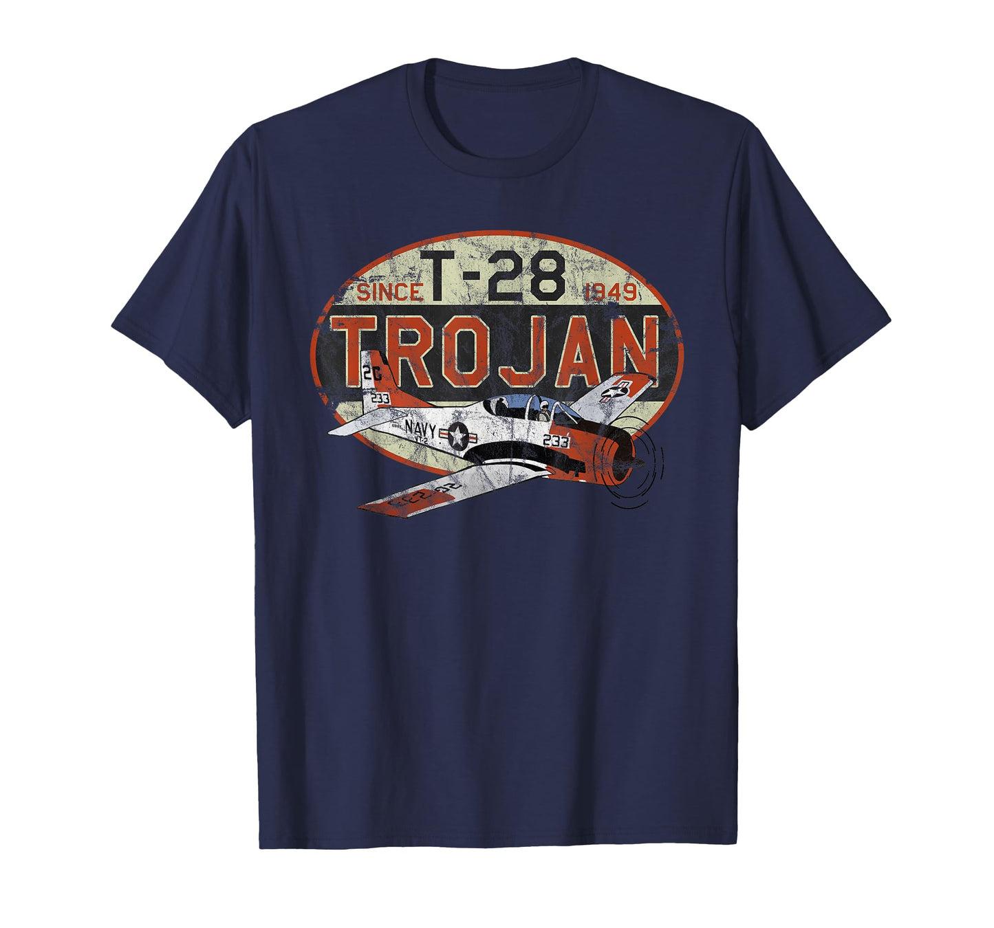 Designed For Flight T-28 Trojan 'Since 1949' Airplane Pilot Vintage Black Men's Medium T-Shirt