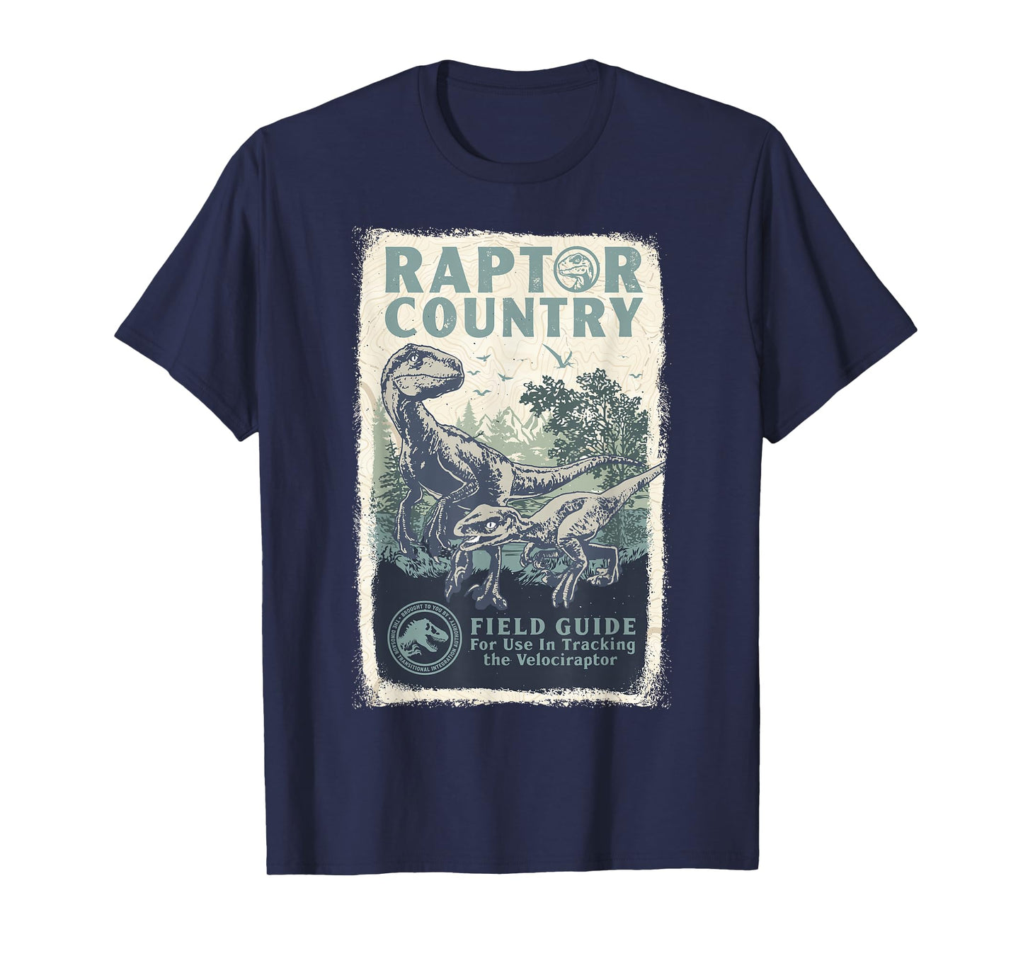 Jurassic World Dominion Velociraptor Raptor Country Poster T-Shirt