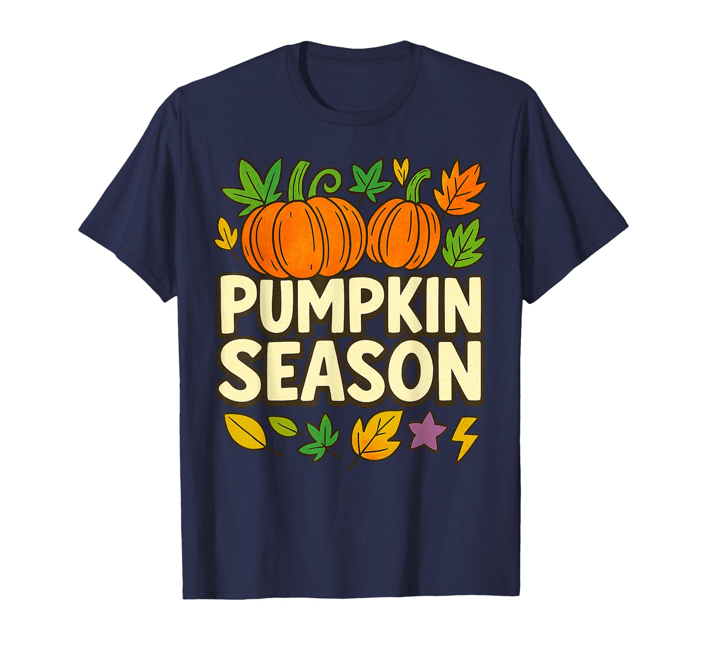 Pumpkin Season Thanksgiving Coquette Bow Autumn Fall Leaves T-Shirt