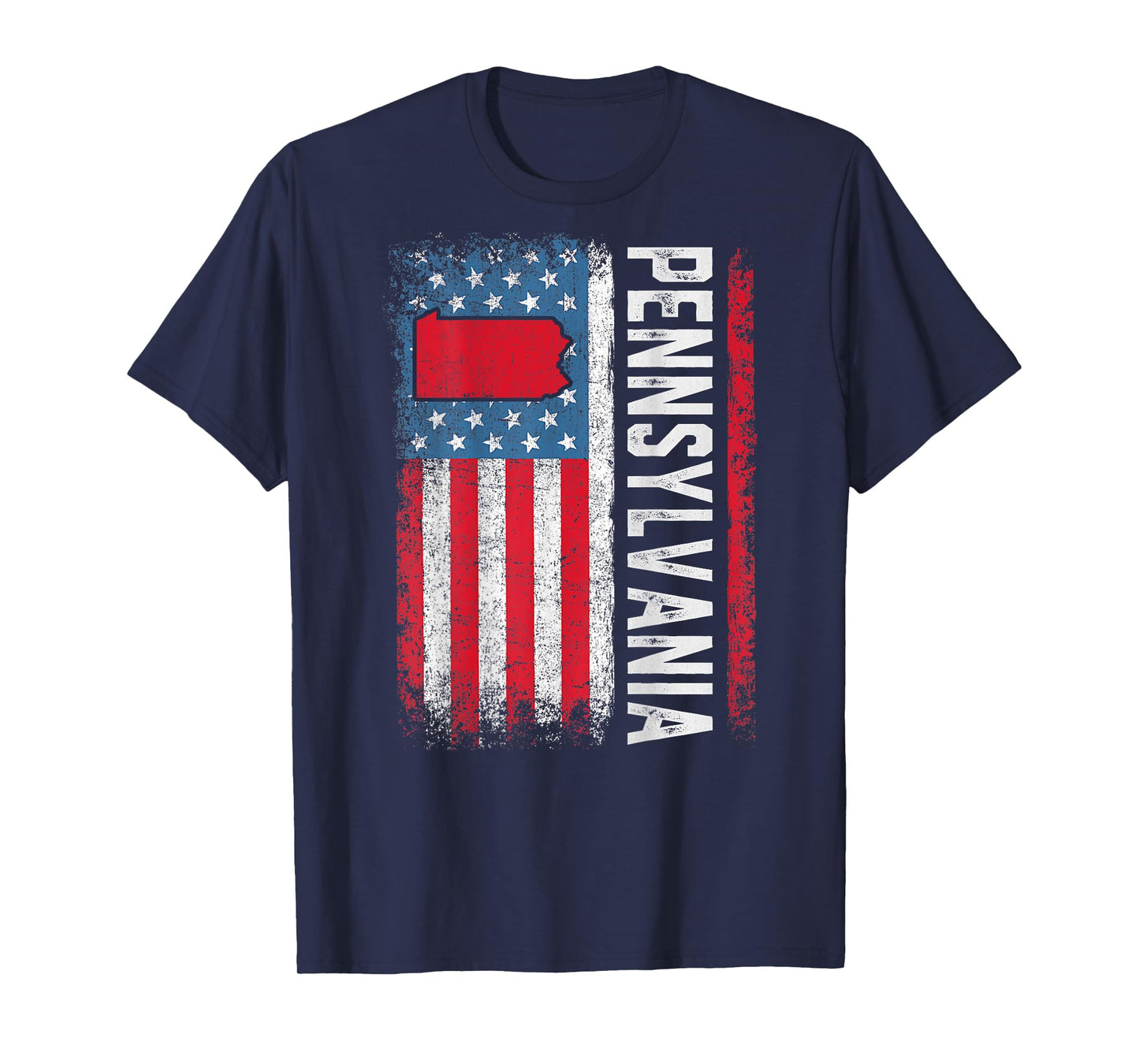 Vintage Pennsylvania State USA Flag Shirt Pennsylvania (On T-Shirt