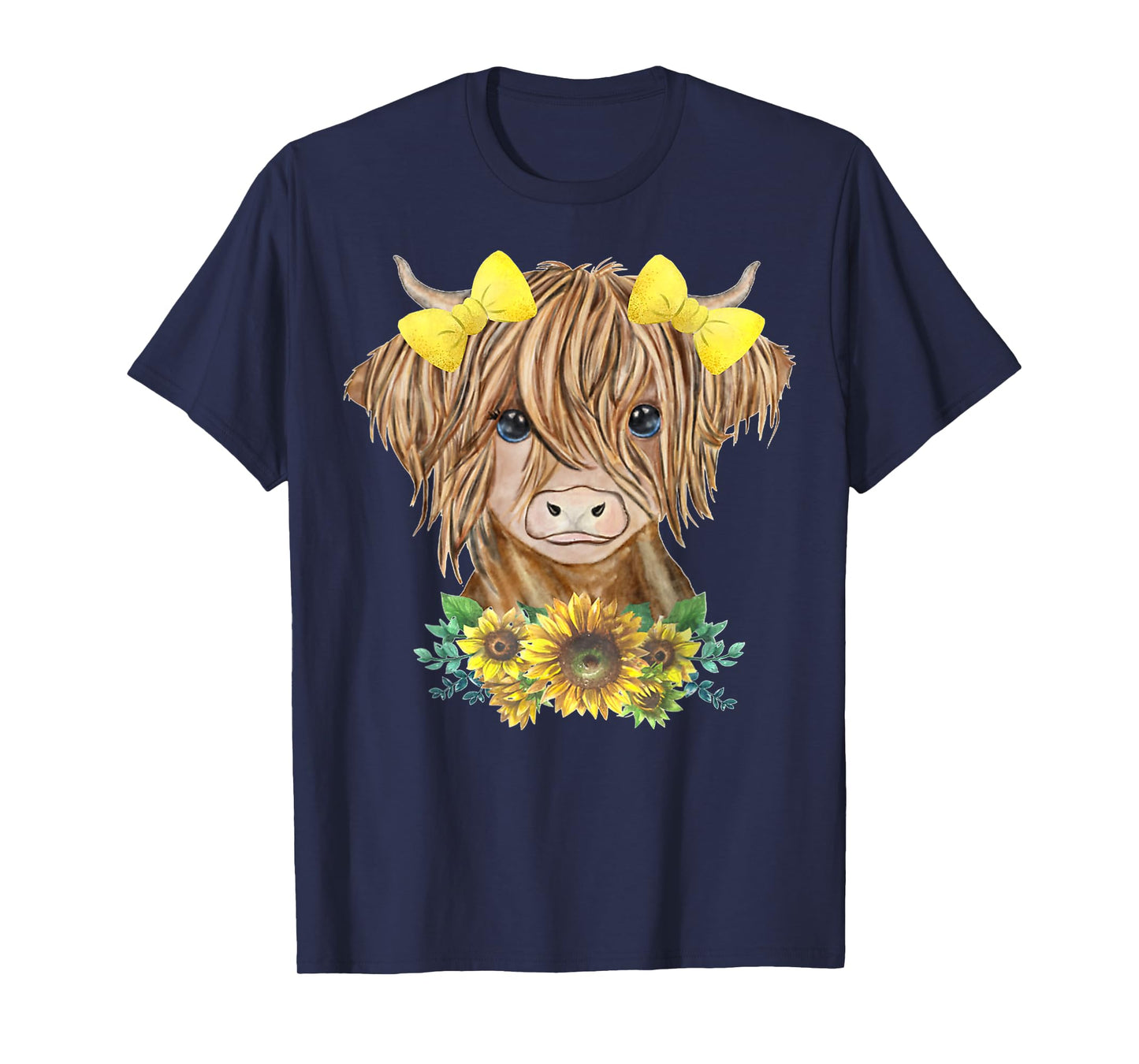 Highland Cow With Sunflowers T-Shirt