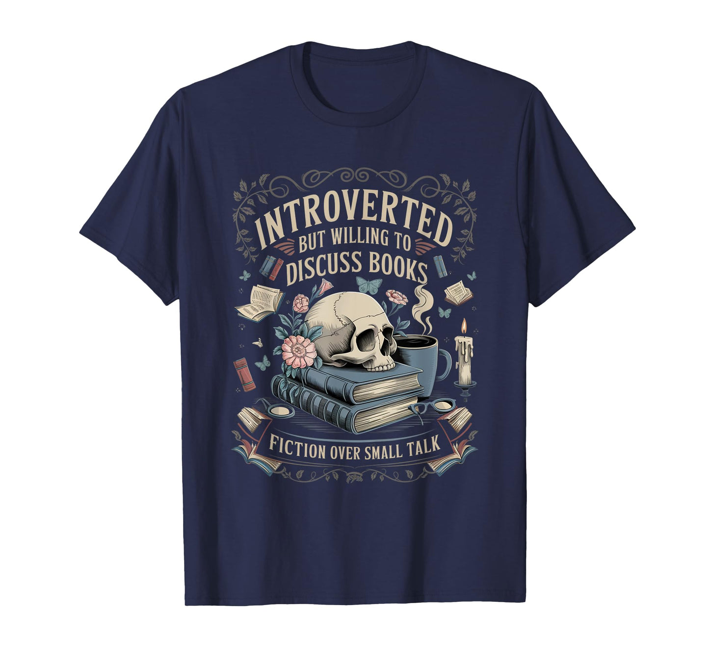 Introverted But Willing to Discuss Books Club Cozy Aesthetic T-Shirt
