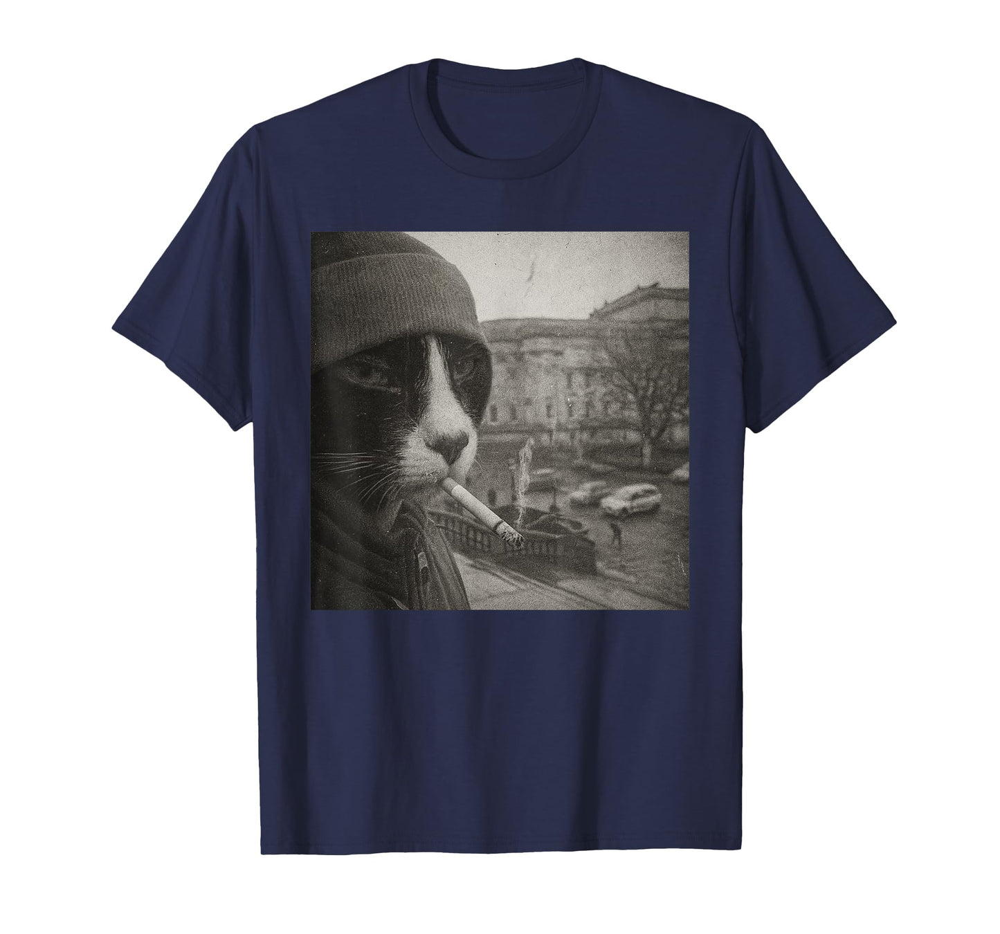 Funny Smoking Cat Cigarette Kitty Gen Z Meme Cat Lover T-Shirt