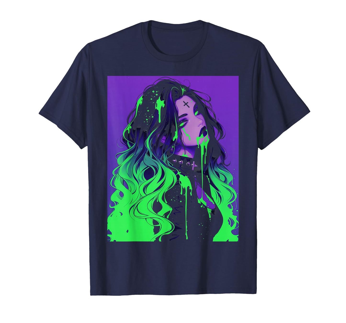 Cybergoth Cybercore Grunge Punk Goth Girl Alt Anime Manga T-Shirt