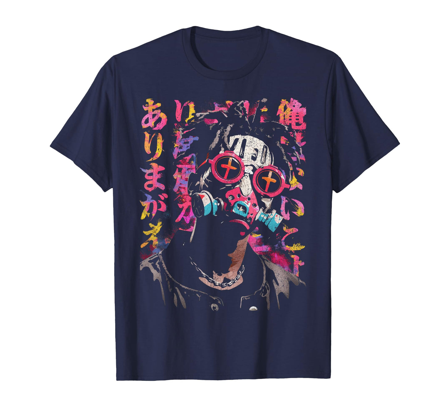 Japanese Streetwear Afro Cyberpunk Y2K Techwear Manga Anime T-Shirt