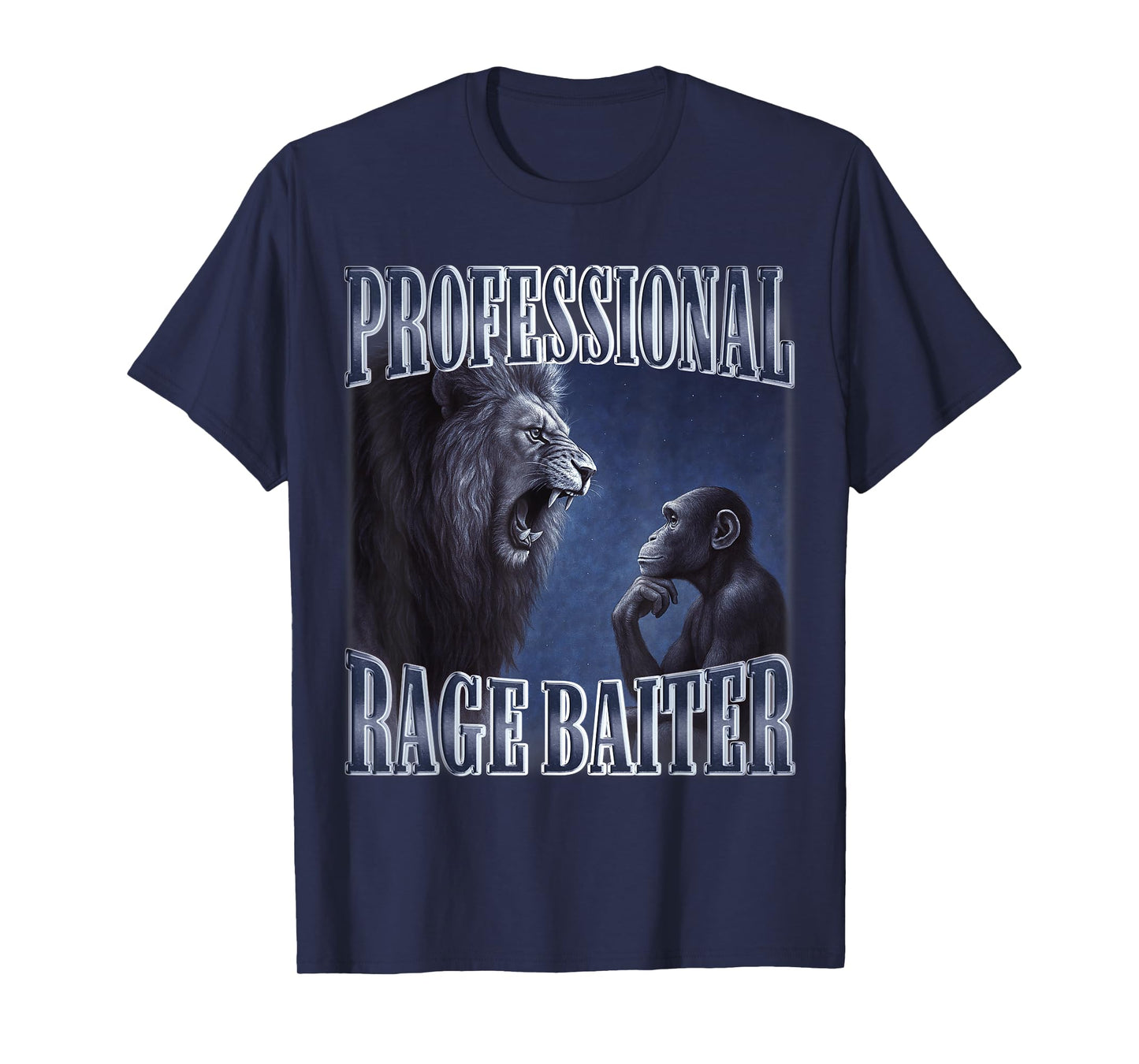 Professional Ragebait Meme Joke Hilarious Monkey Lion T-Shirt