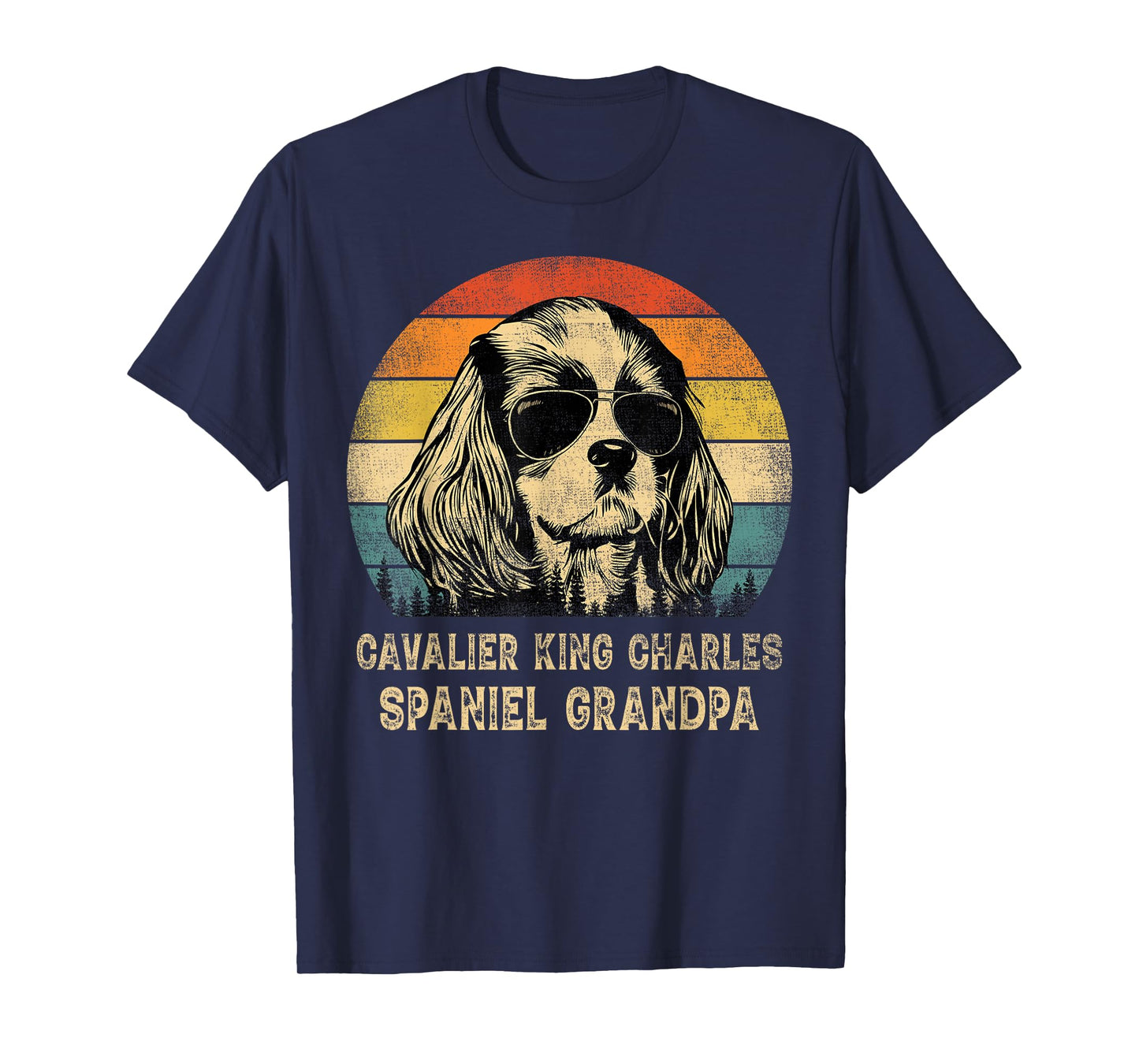 Cavalier King Charles Spaniel Grandpa Dog Father's Day T-Shirt
