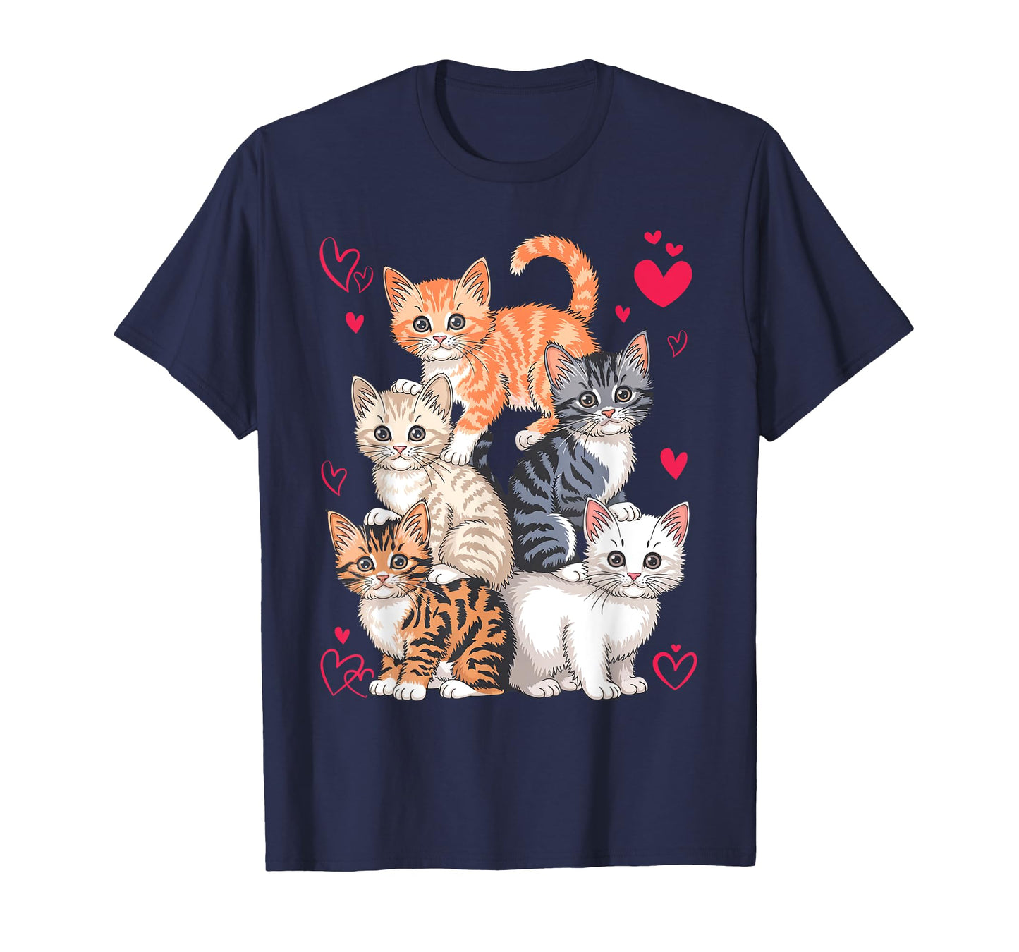Cute Kawaii Cats Funny Kitten Cat Lover Gift Women Girl T-Shirt