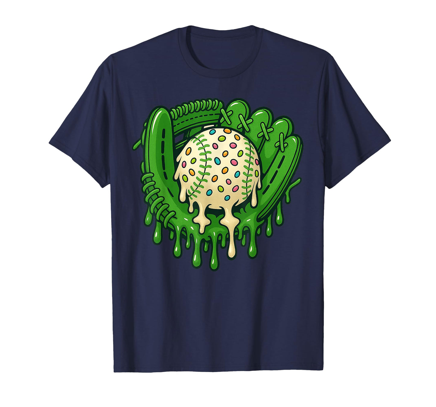 Baseball Drip Team for Boys and Girls Ice Cream Cool T-Shirt