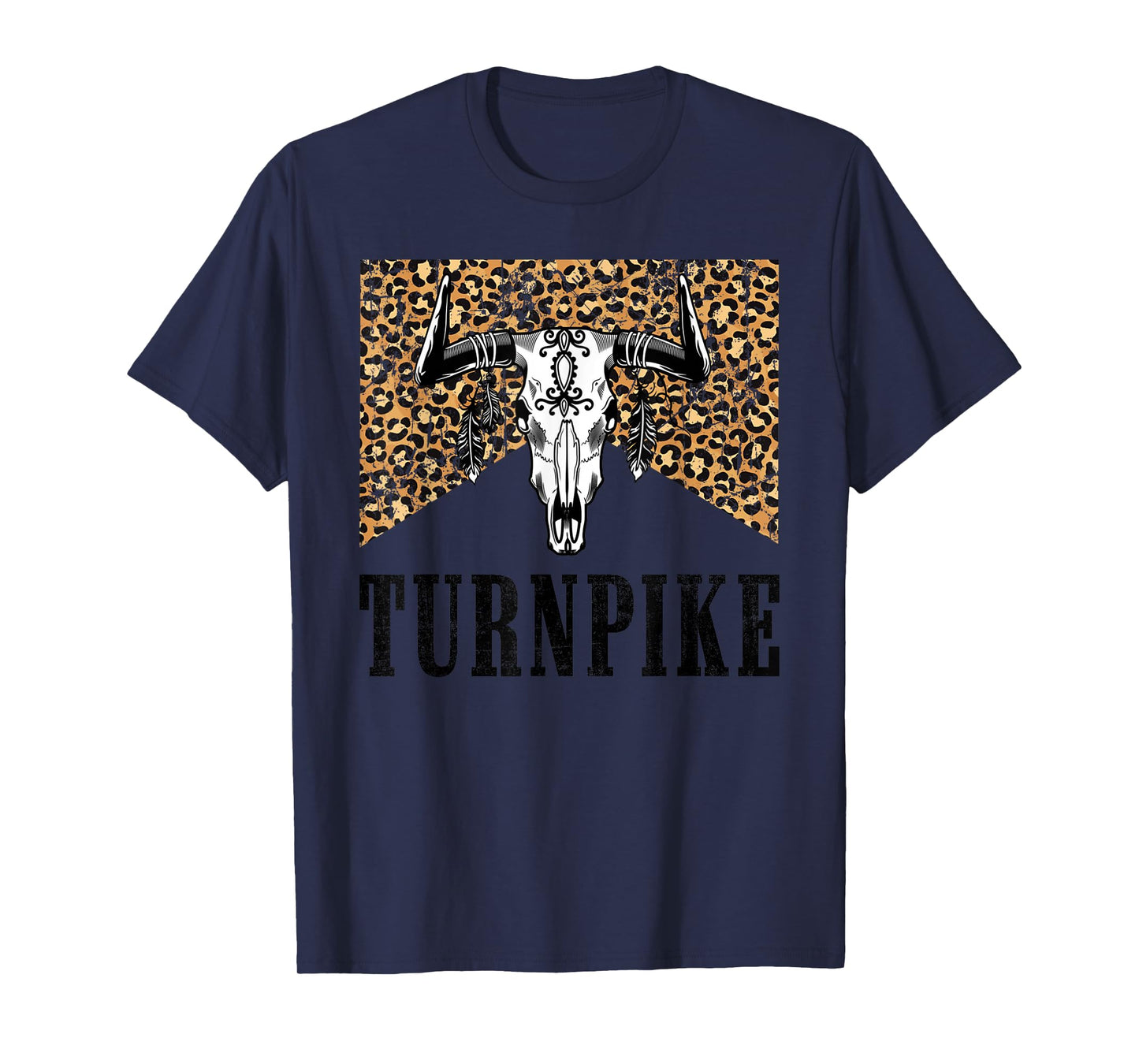 Turnpike Bull Skull Music Country Western Turnpike Cowgirl T-Shirt