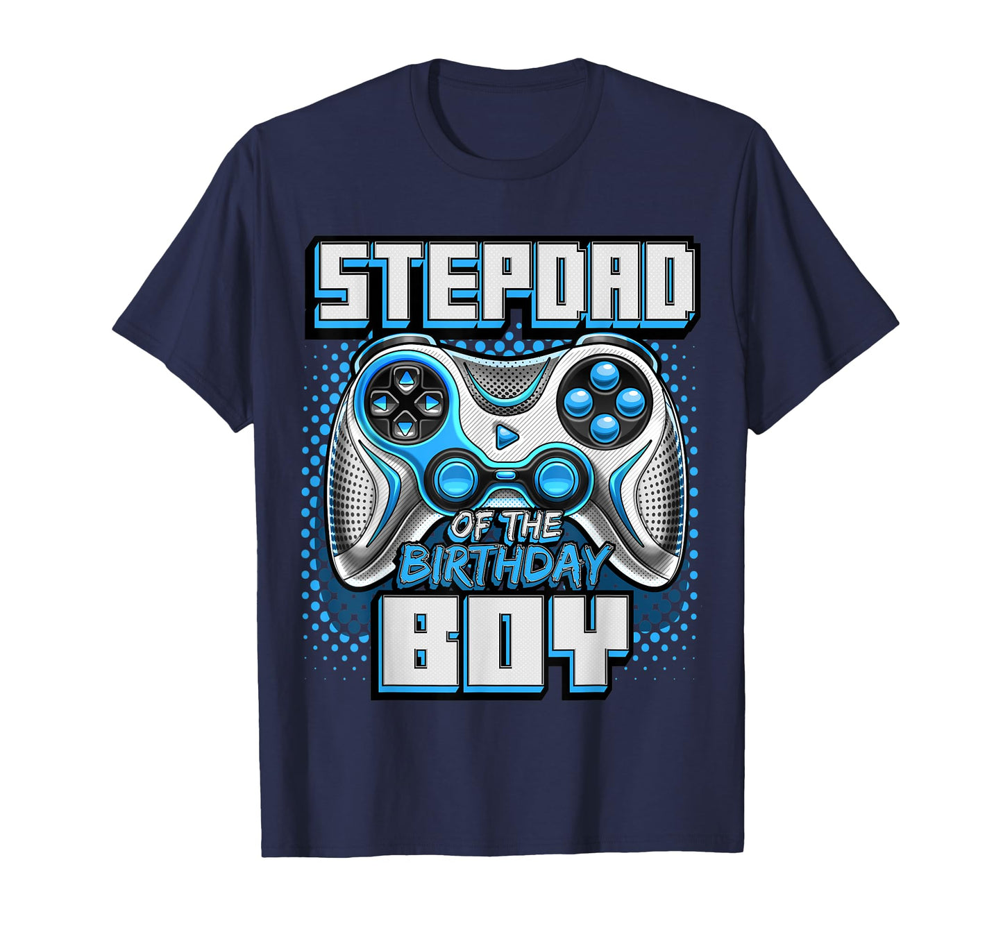 Mens Stepdad of the Birthday Boy Matching Family Video Game Party T-Shirt
