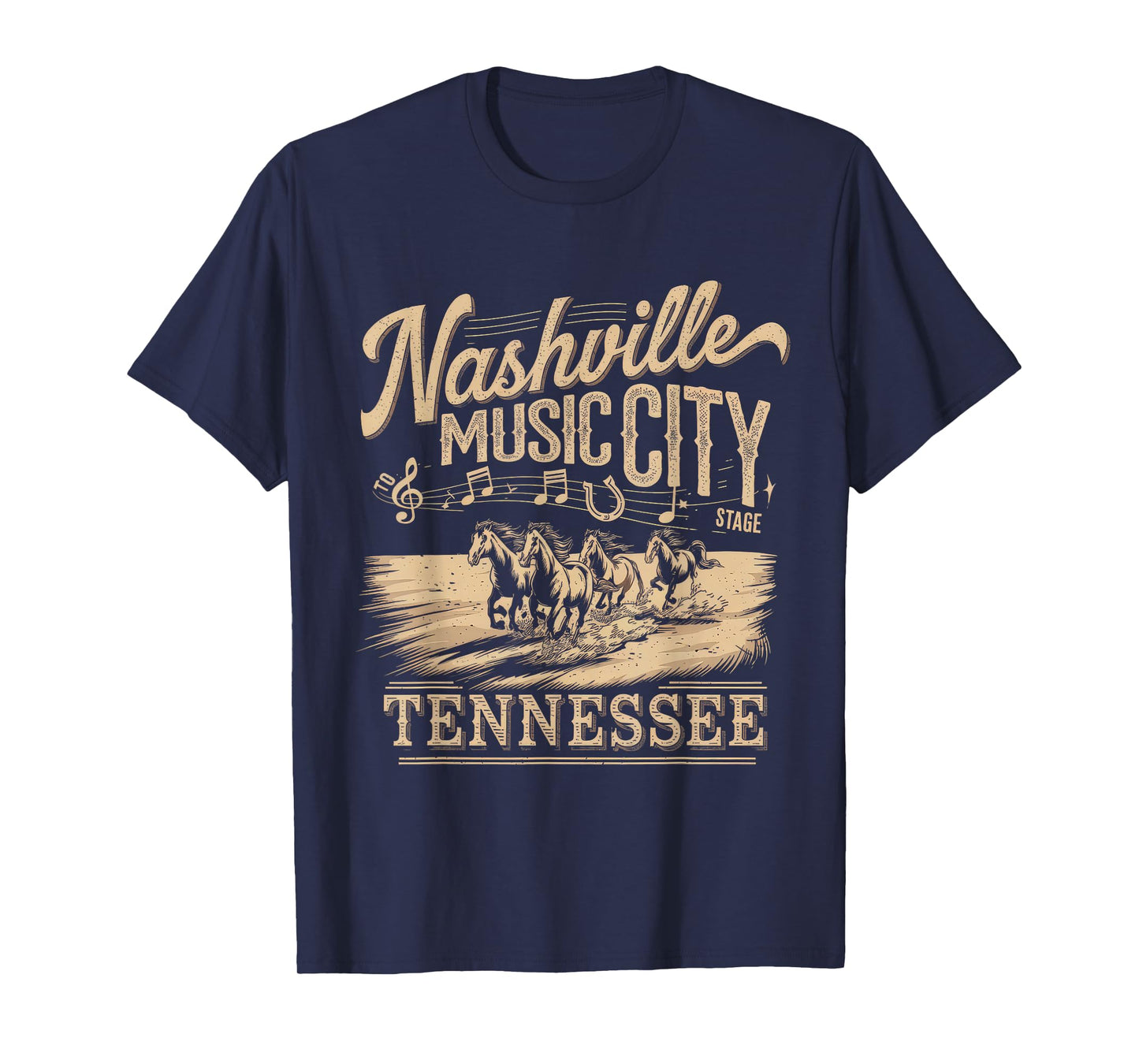 Nashville Music City Tshirt Women Men Tennessee Rock Country T-Shirt
