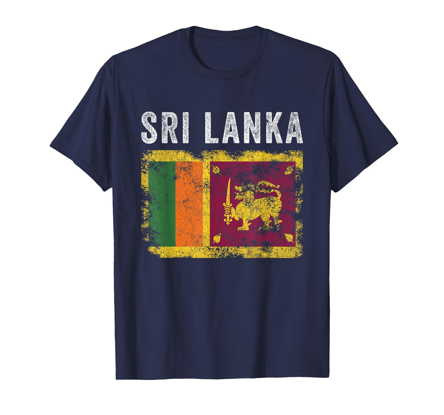 Sri Lanka Flag Distressed - Men Women Kids - Sri Lankan Flag T-Shirt