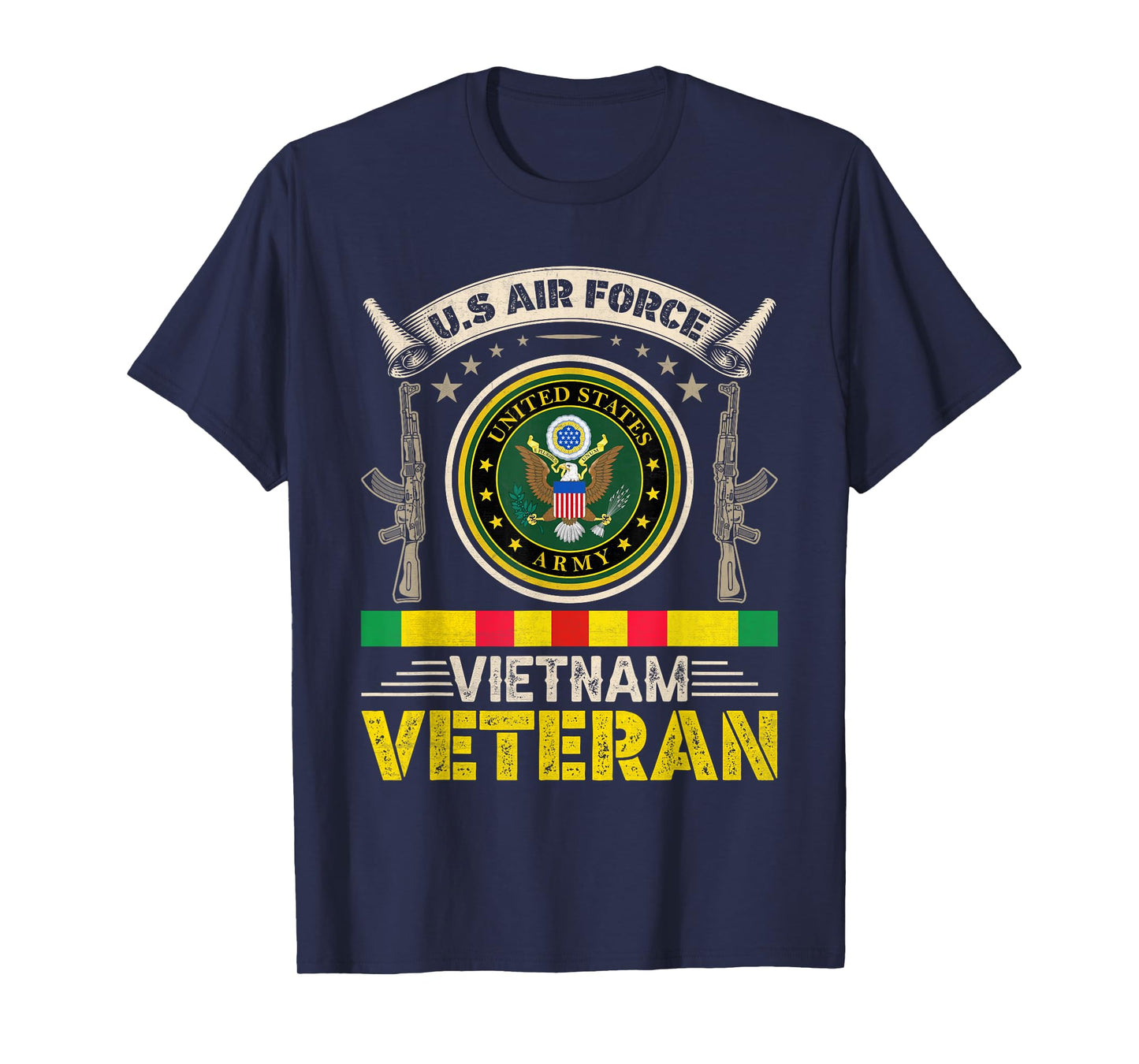 Vintage US Air Force Vietnam Veteran USA Flag Veterans Day T-Shirt for Women Men