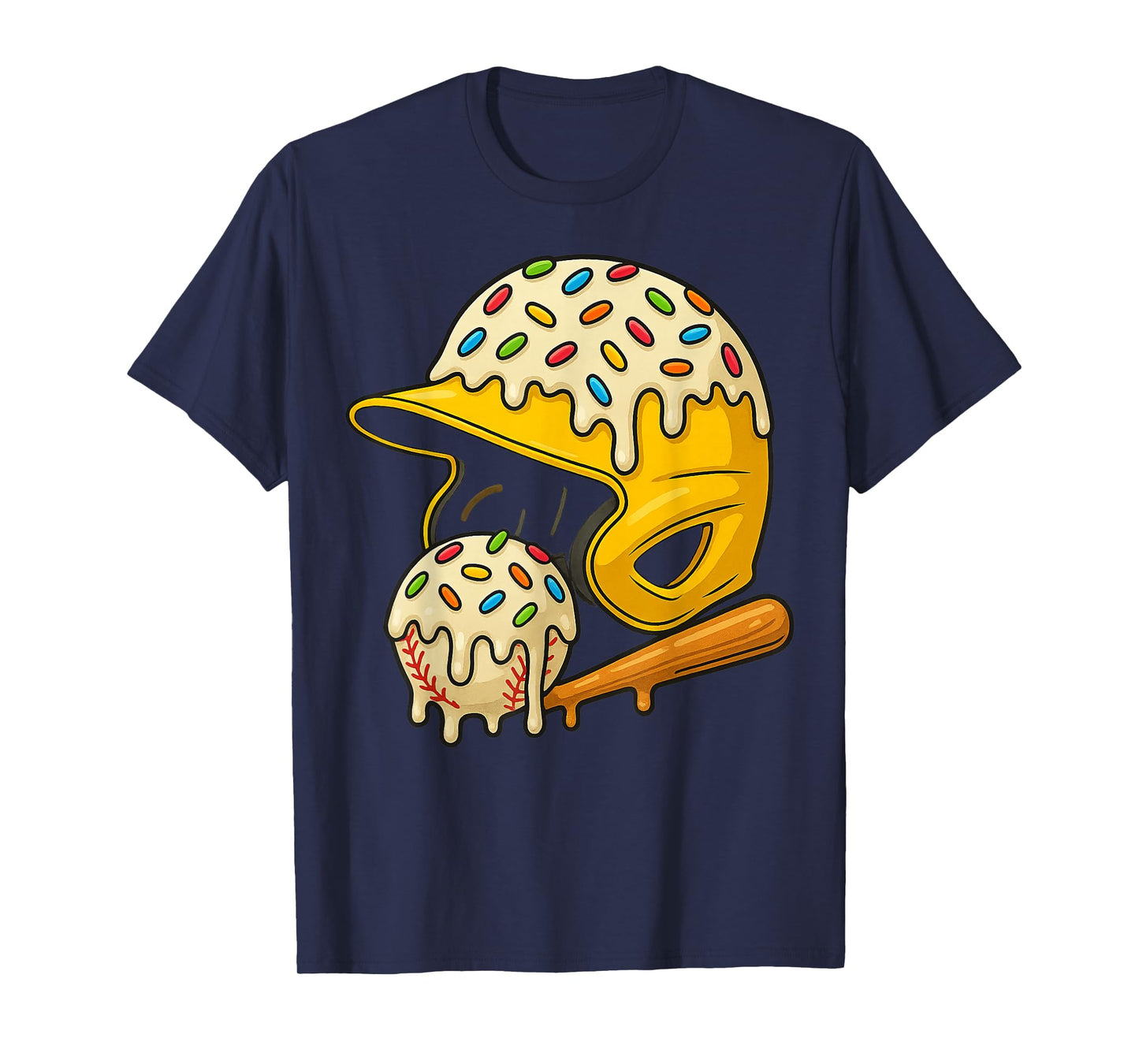 Baseball Drip Team for Boys and Girls Ice Cream Cool T-Shirt