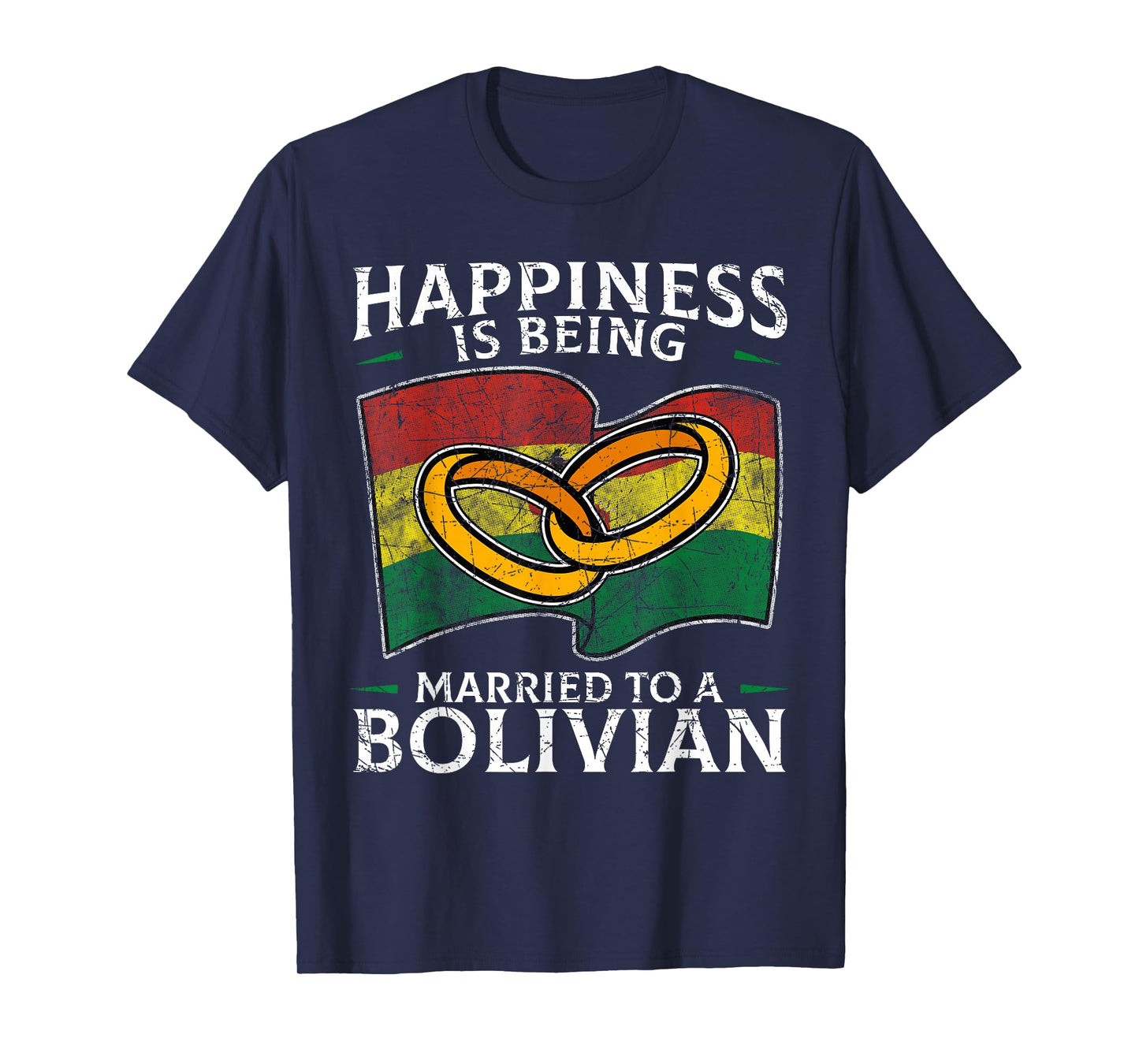 Bolivian Marriage Bolivian Married Flag Wedded Culture T-Shirt