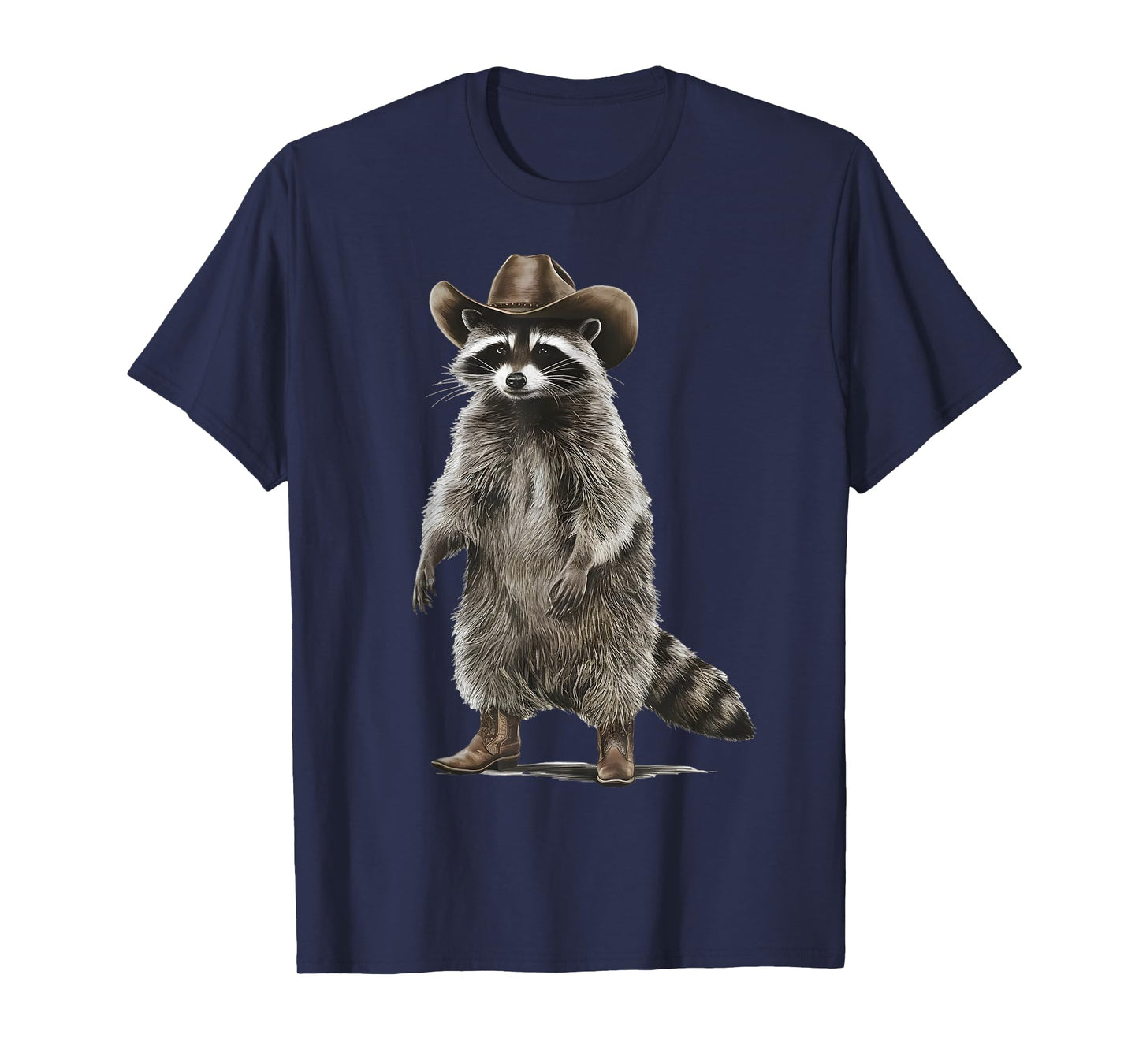 Vintage Raccoon Cowboy Cowgirl Trash Panda Western Country T-Shirt