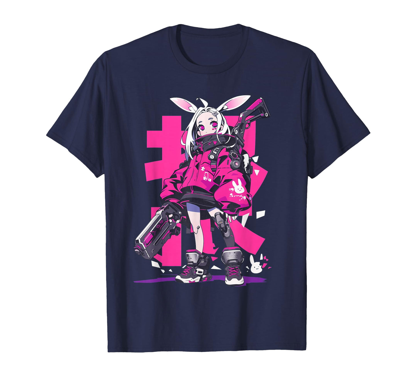 Anime Manga Cyberpunk Aesthetic Techwear Harajuku Bunny Girl T-Shirt