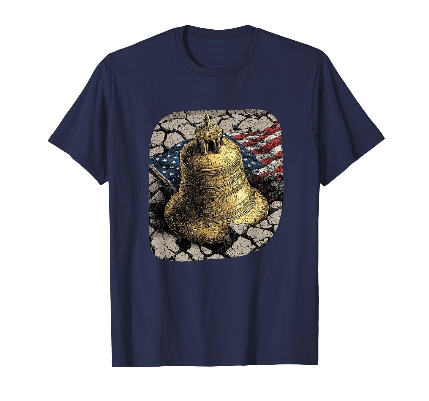 Awesome Flag with Liberty Bell in US Colors T-Shirt