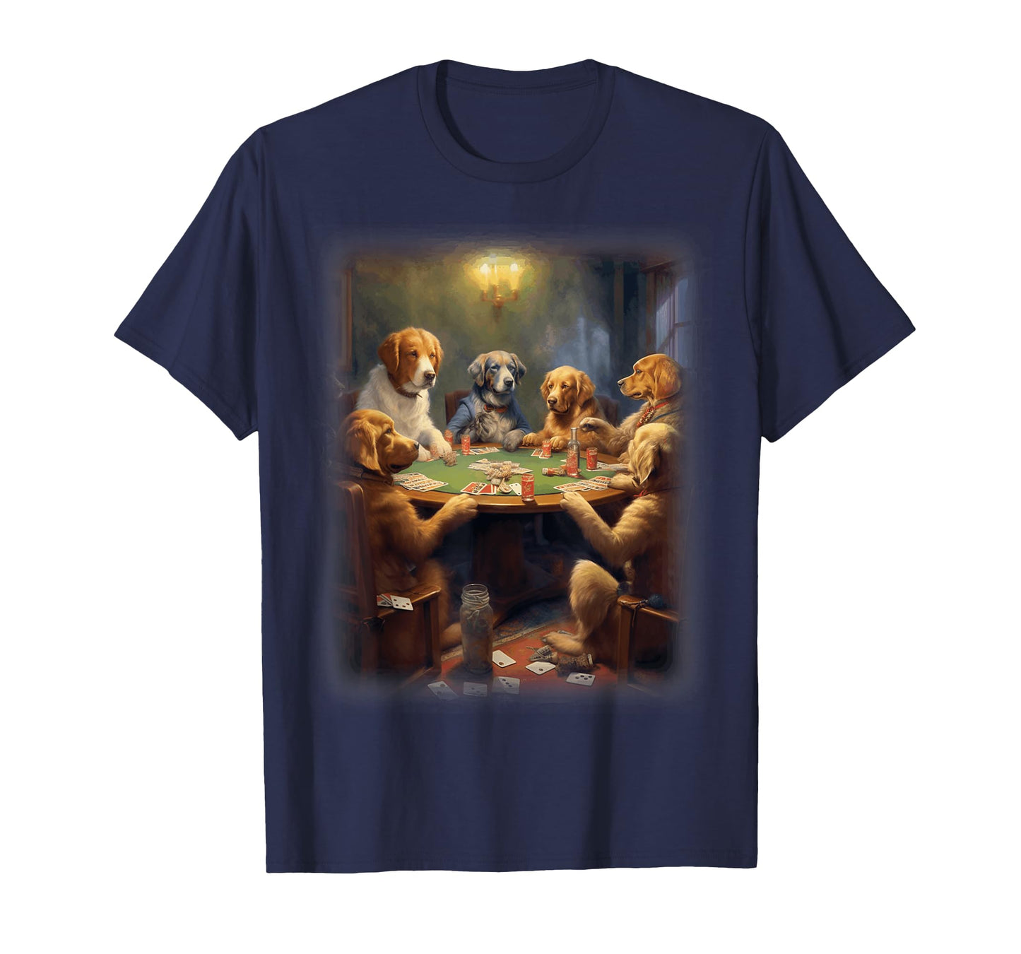 Dogs Playing Poker | A Friend in Need | Funny Dog Lover Art T-Shirt for Men Women