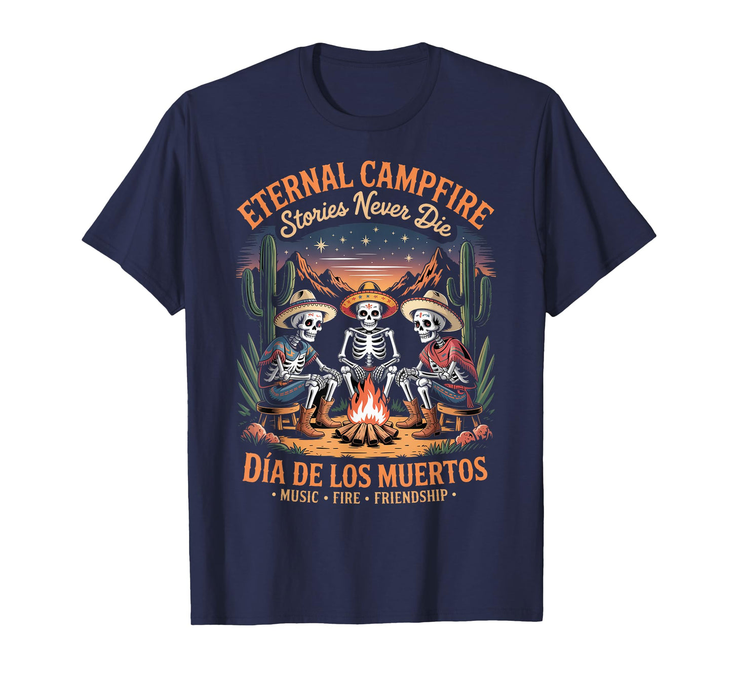 Funny Mexican Sugar Skull Skeleton Día de los Muertos T-Shirt