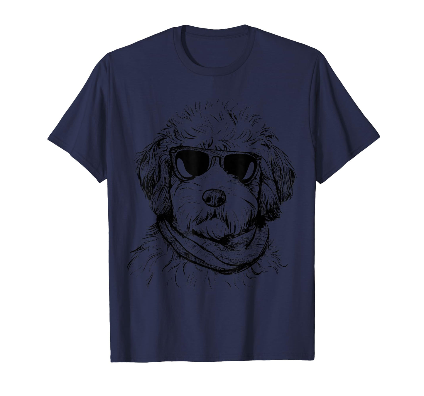 Whoodle Sketch Drawing Art Dog Lover Mom Dad Women T-Shirt