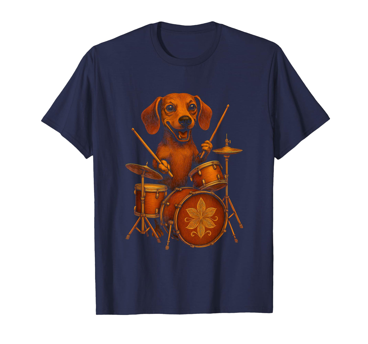 Dachshund Playing Drums T-Shirt