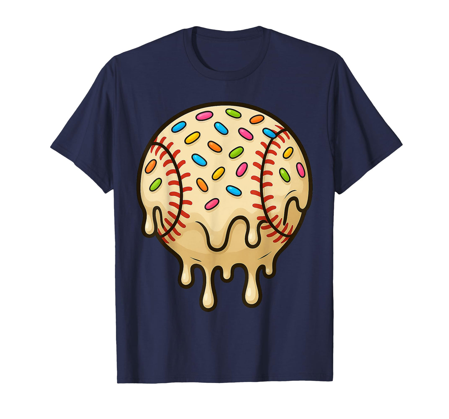 Baseball Drip Team for Boys and Girls Ice Cream Cool T-Shirt