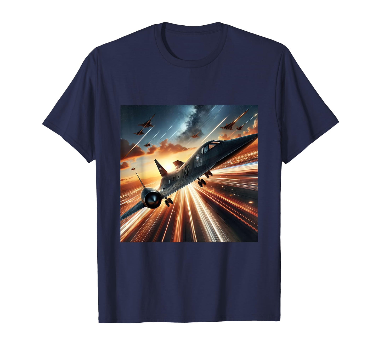 SR 71 Blackbird Fighter Jet Military Aircraft T-Shirt