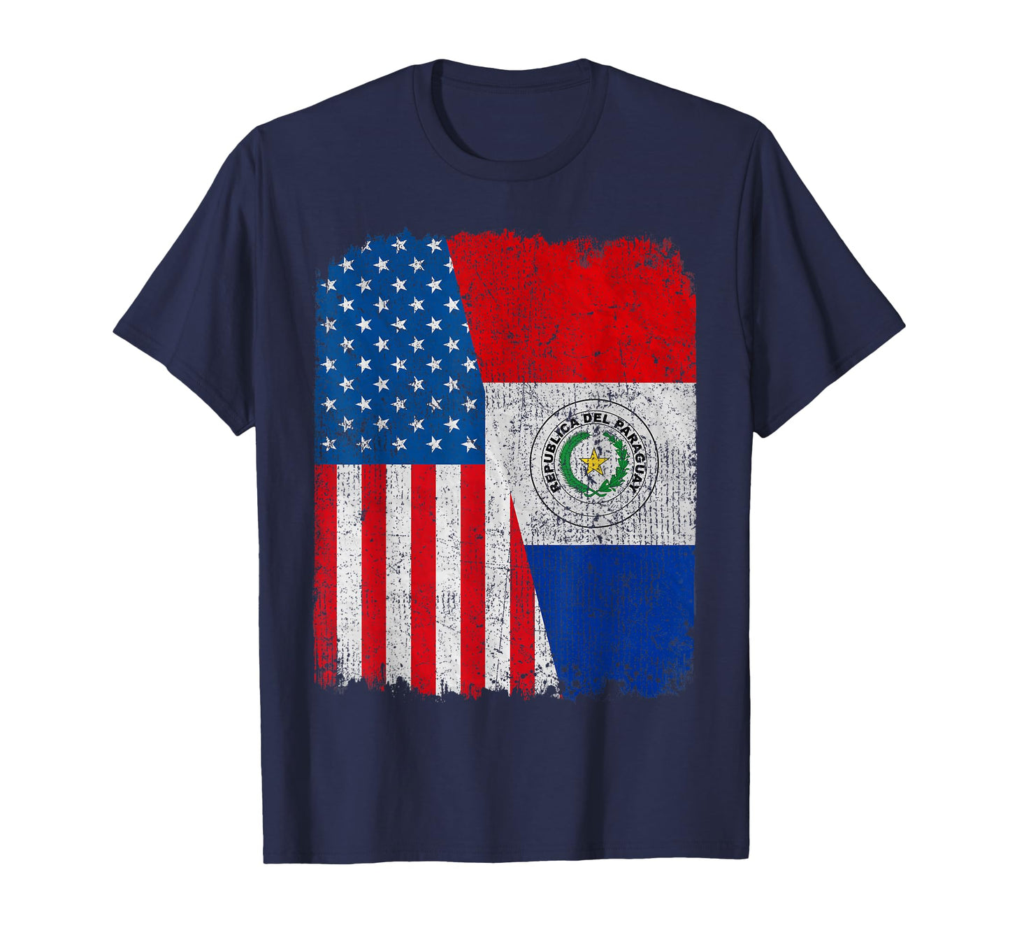 Paraguayan American Flag Half USA Paraguay Root Proud T-Shirt