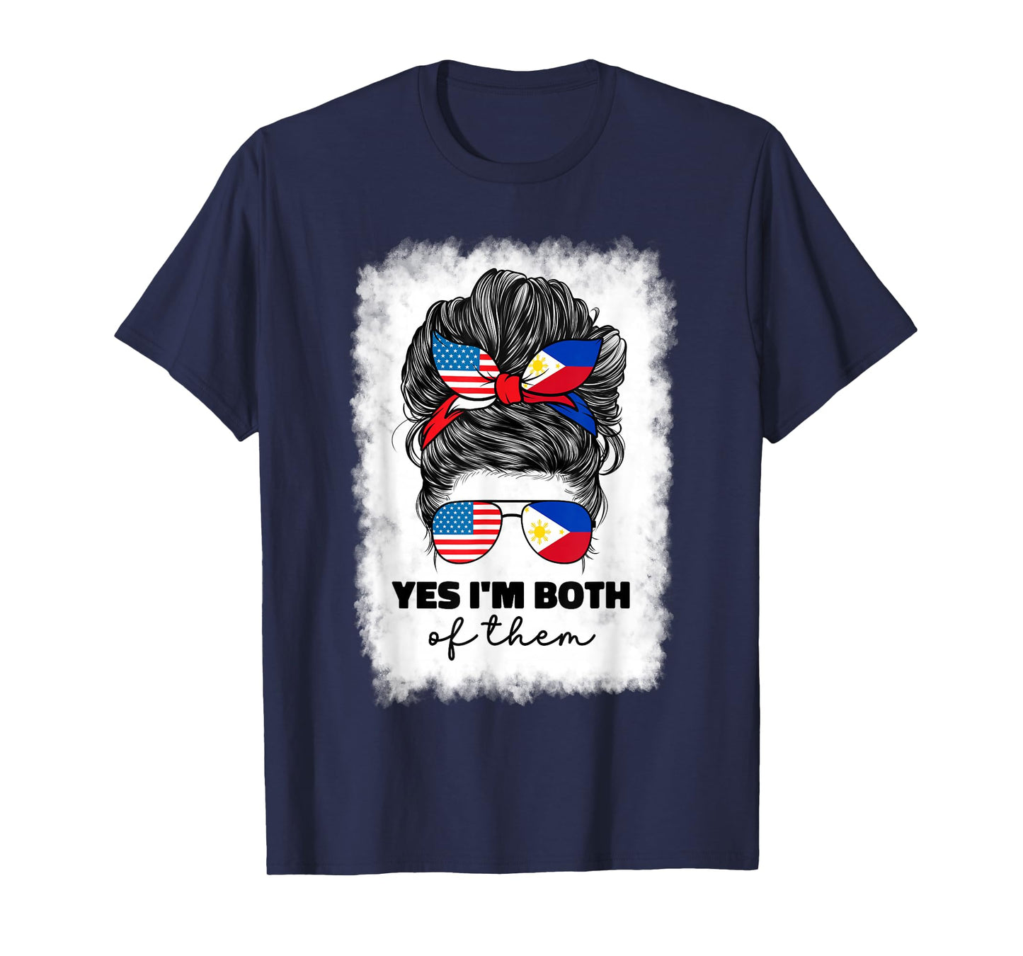 Half Filipino And American America Philippines Usa Flag Girl T-Shirt