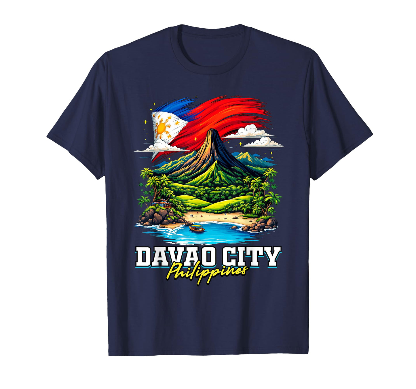 Davao City Philippines Souvenir Filipino Flag T-Shirt