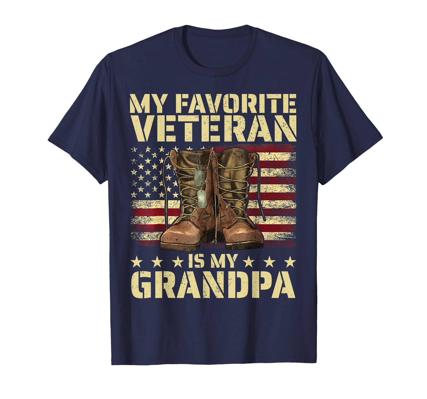 My Favorite Veteran is My Grandpa Grandfather Veterans Day T-Shirt