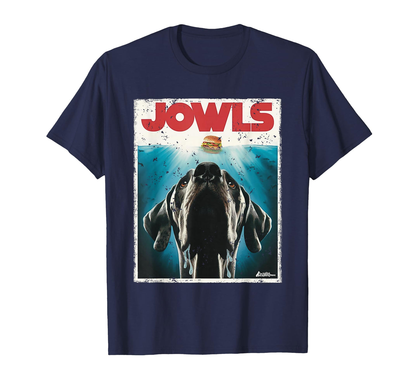 MonsterMuttz Funny Great Dane Jowls, Paws Top, Drooling, Dog Mom, Dog Dad T-Shirt