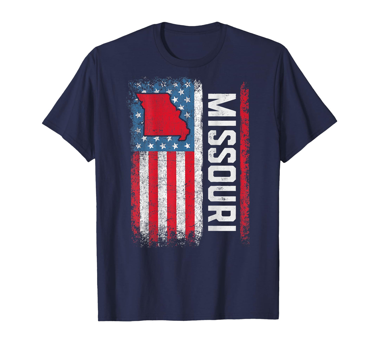 Vintage Missouri State USA Flag Shirt Missouri (On Back) T-Shirt