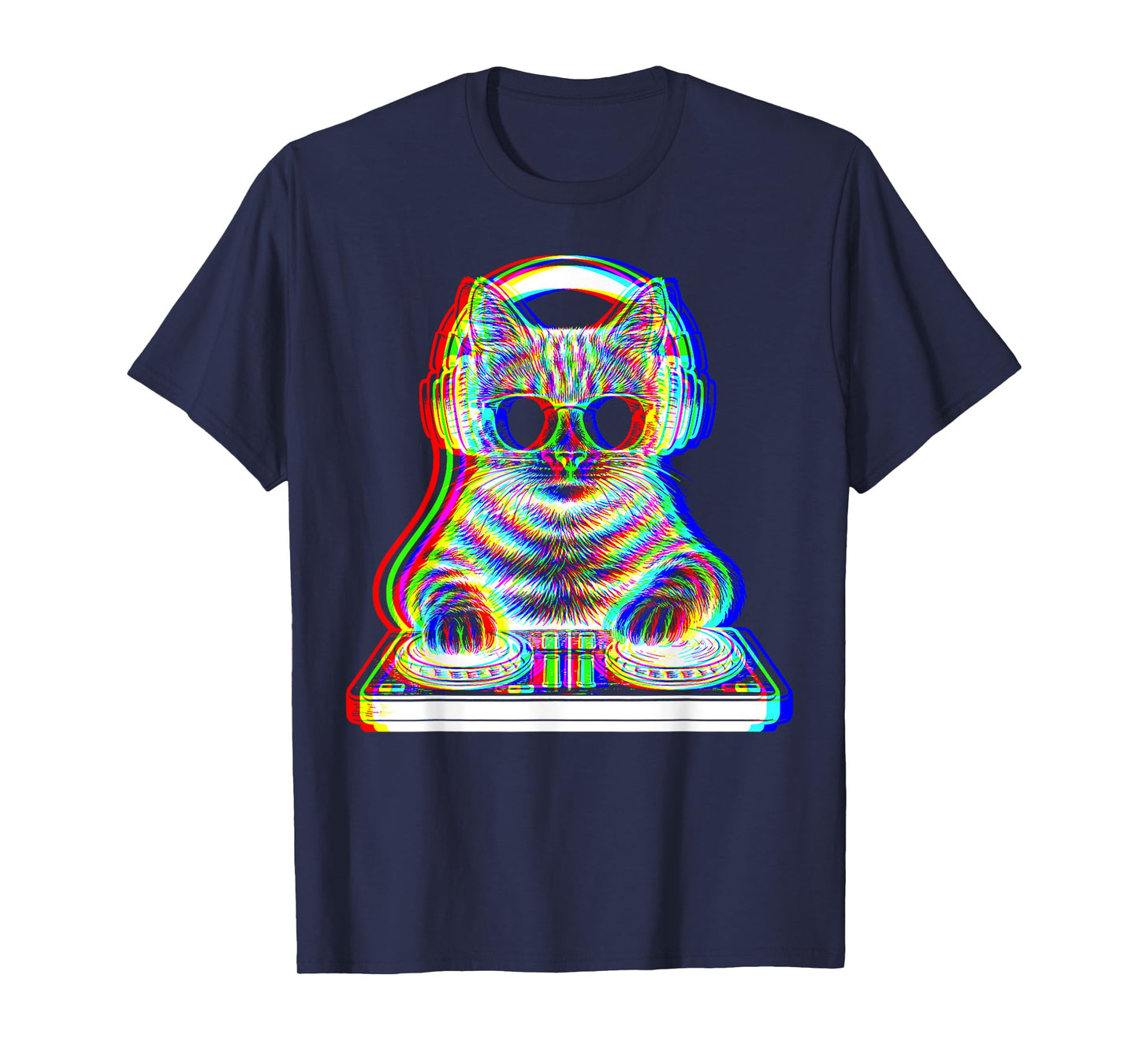 DJ Cat EDM Music Funny Gifts For Cat Lover Men Women Boy Kid T-Shirt