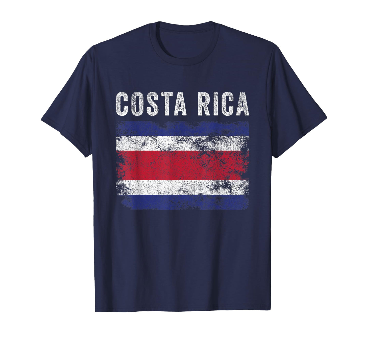 Costa Rica Flag Distressed - Men Women - Costa Rican Flag T-Shirt