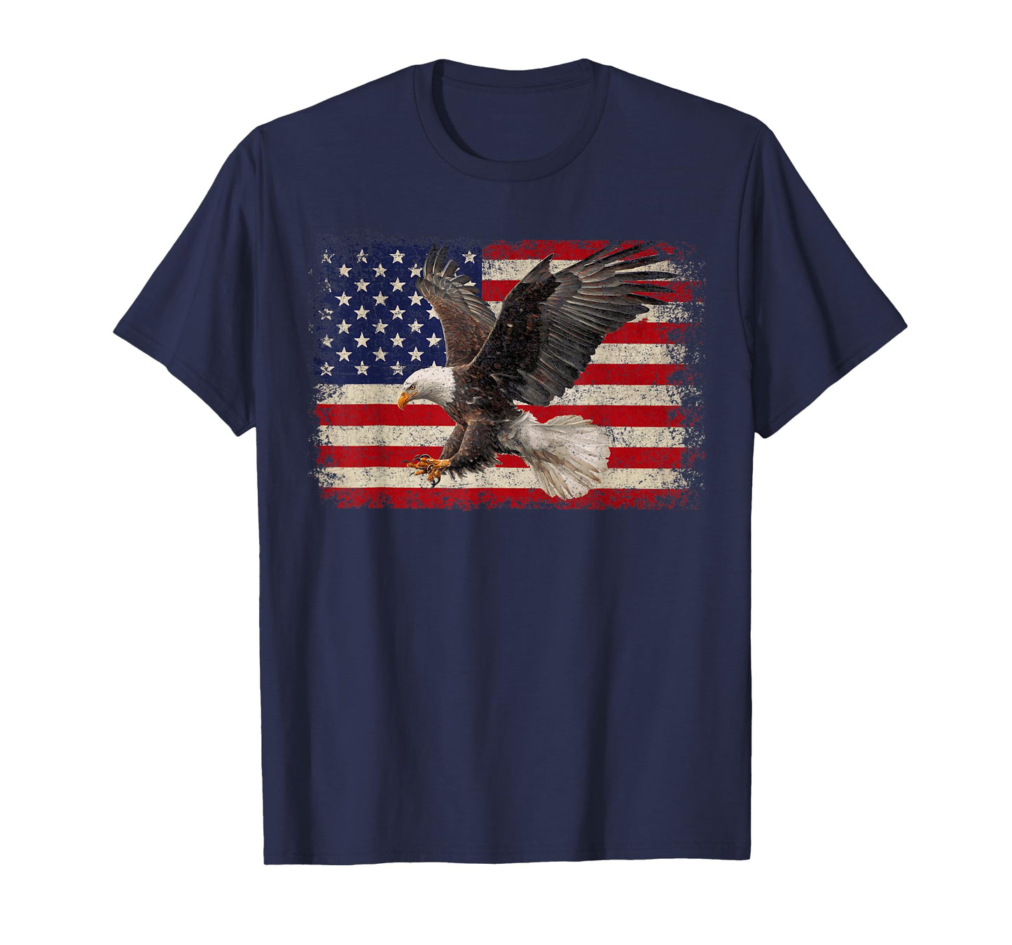 Bald Eagle 4th of July American USA Flag Eagle Patriotic T-Shirt