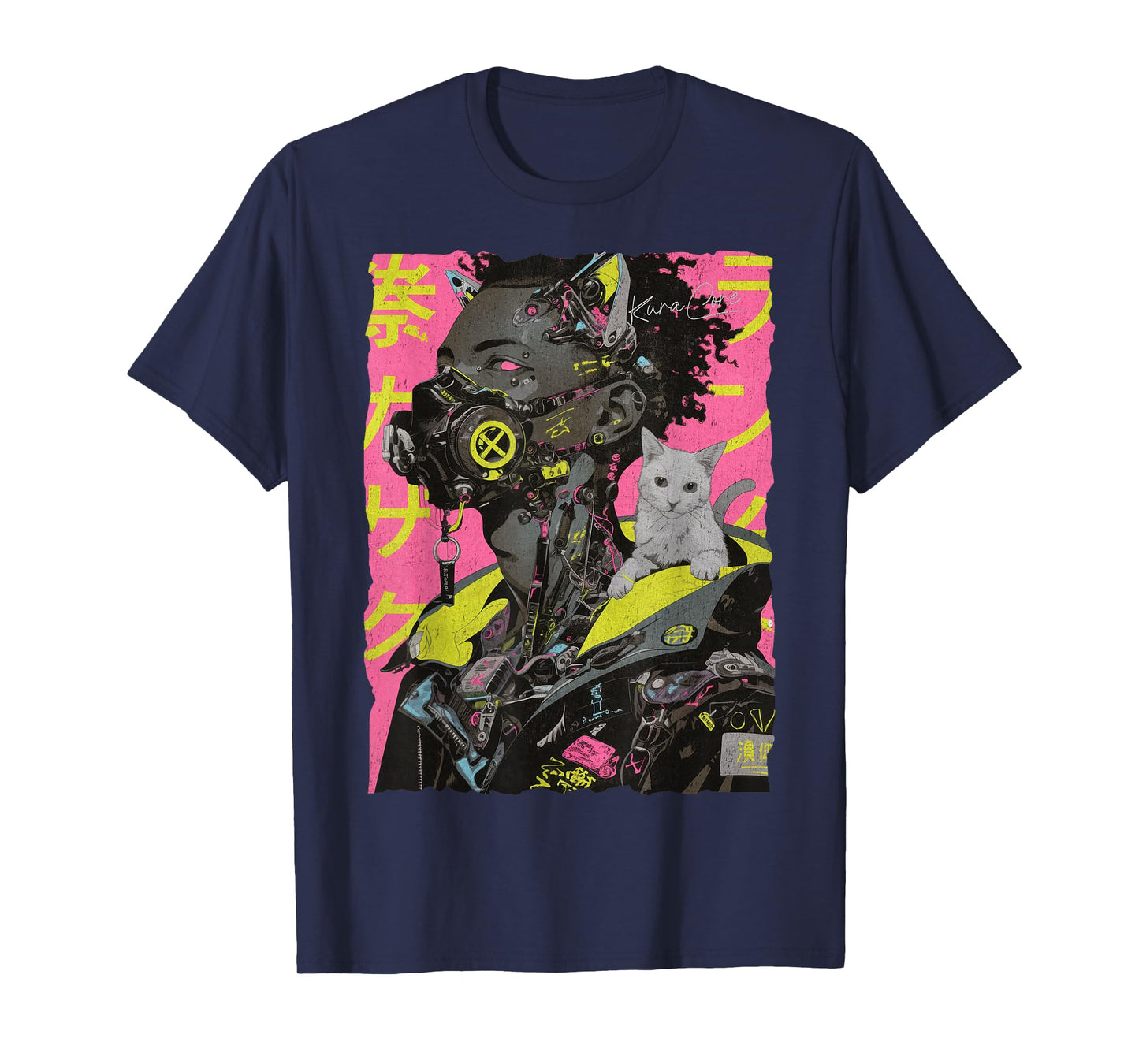 Japan Streetwear Afro Cyberpunk Y2K Techwear Manga Anime T-Shirt