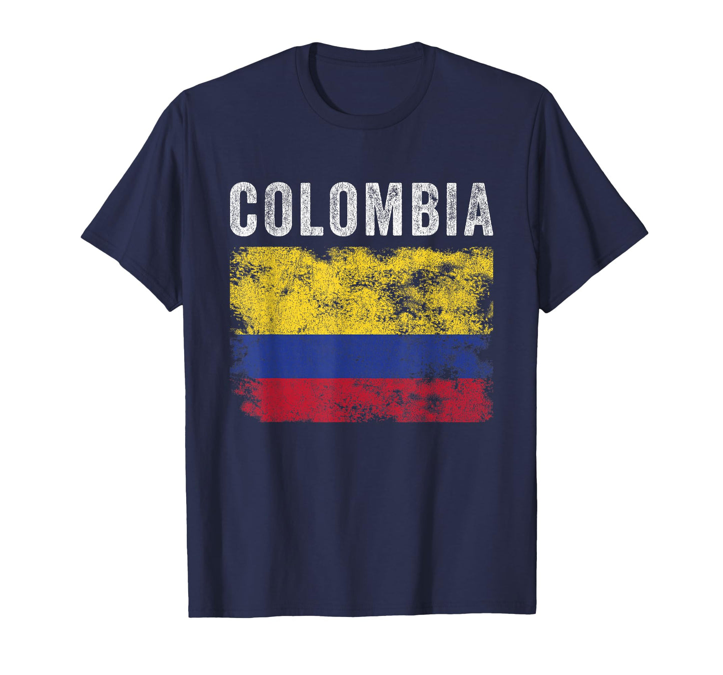 Colombia Flag Distressed - Men Women Kids - Colombian Flag T-Shirt