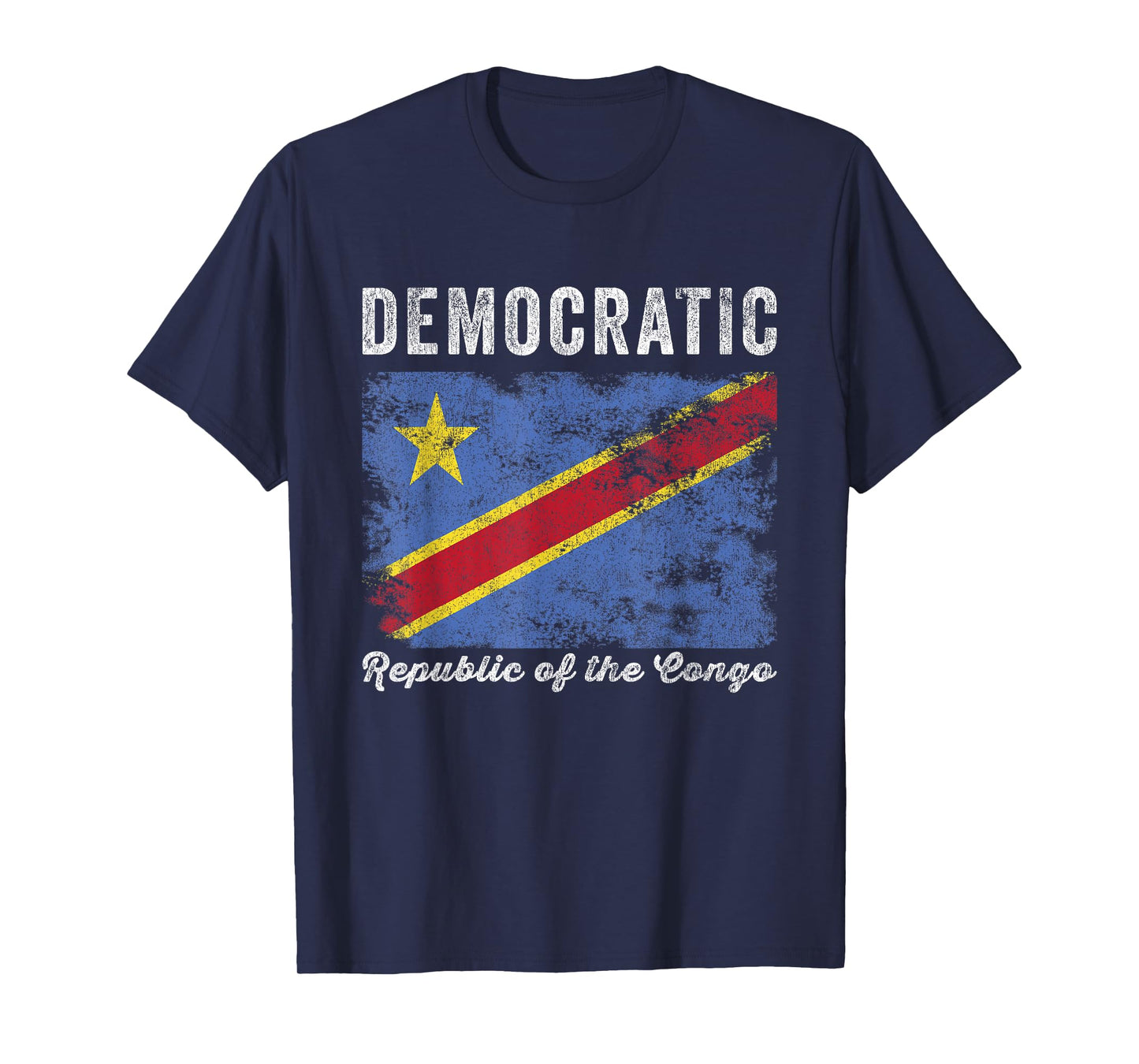 Democratic Republic of the Congo Flag Distressed T-Shirt