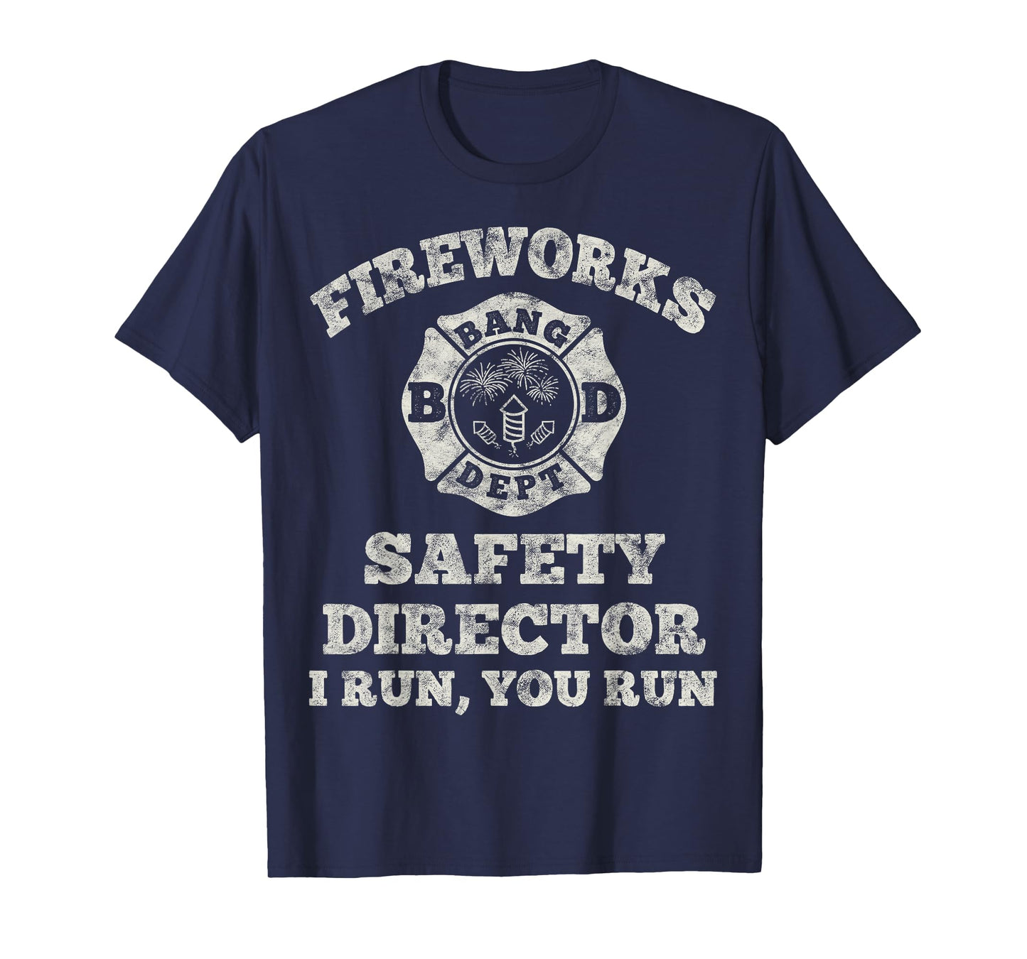 Funny Fireworks Safety Director Firefighter America Red Pyro T-Shirt