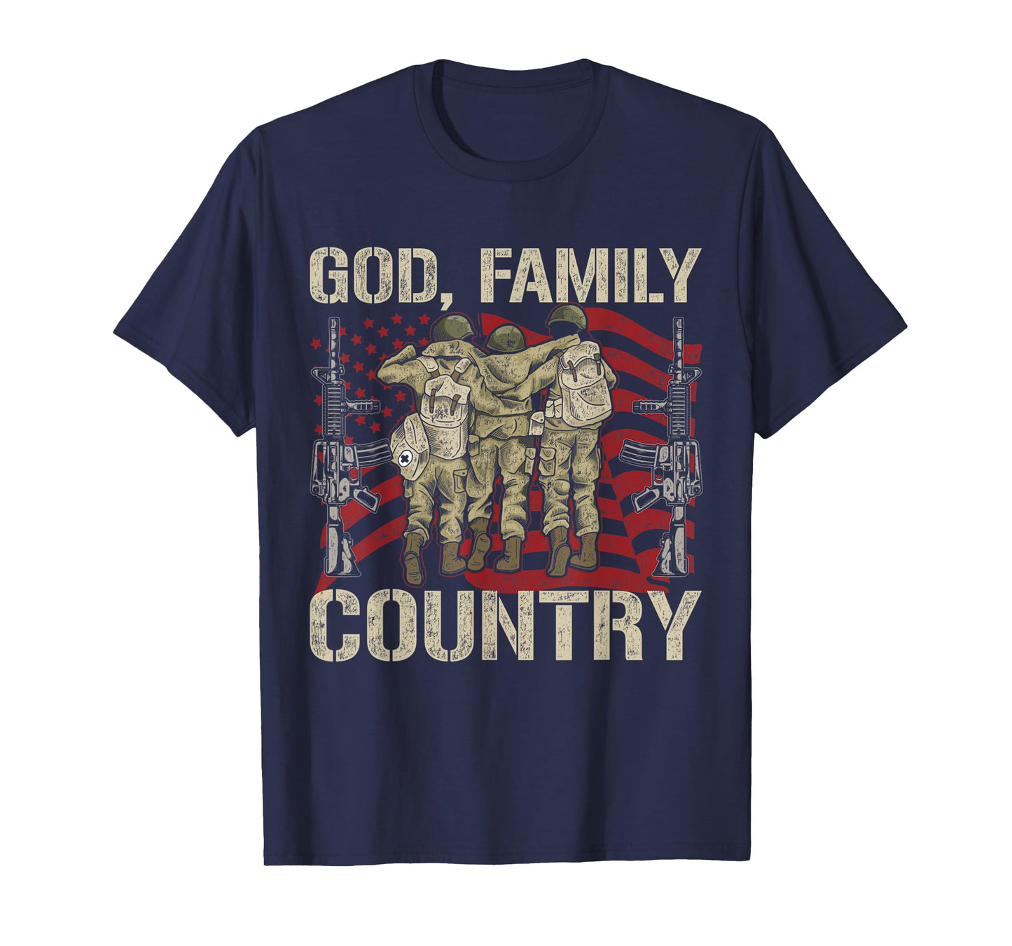 Mens United States American Pride Proud Veteran Soldier Army T-Shirt